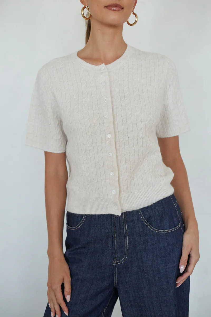 Lauren Cable Knit Cardigan