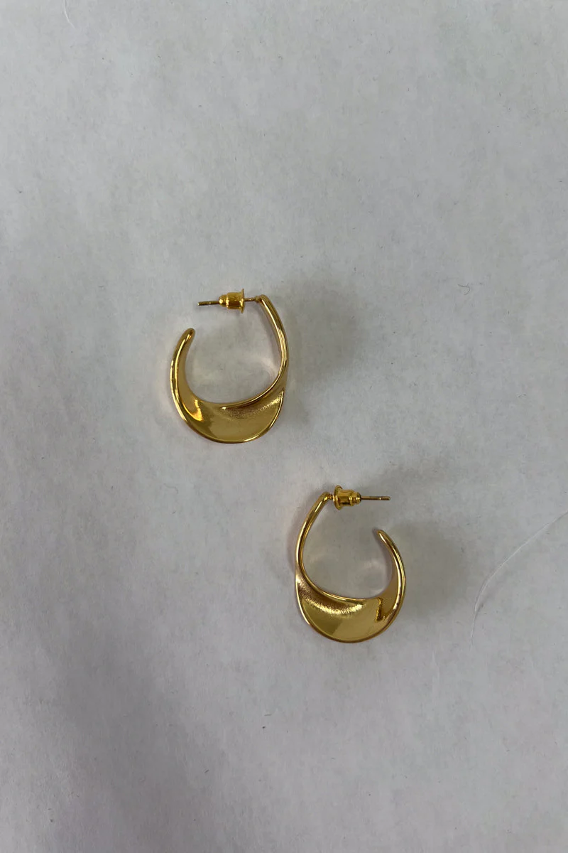 Misha Abstract Hoop Earrings