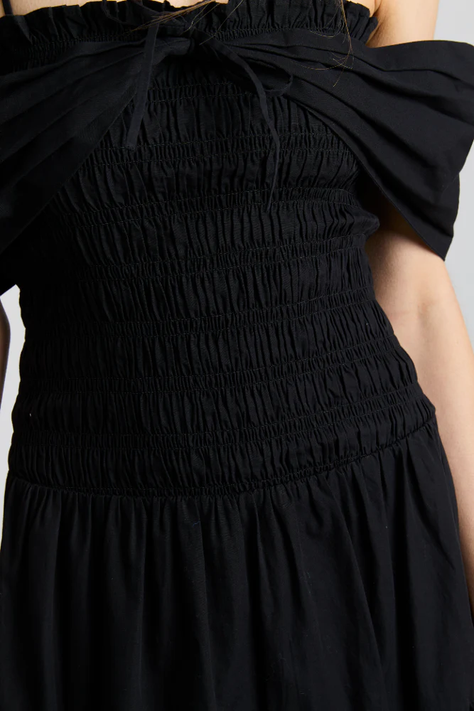esmerelda midi multi-way dress - black