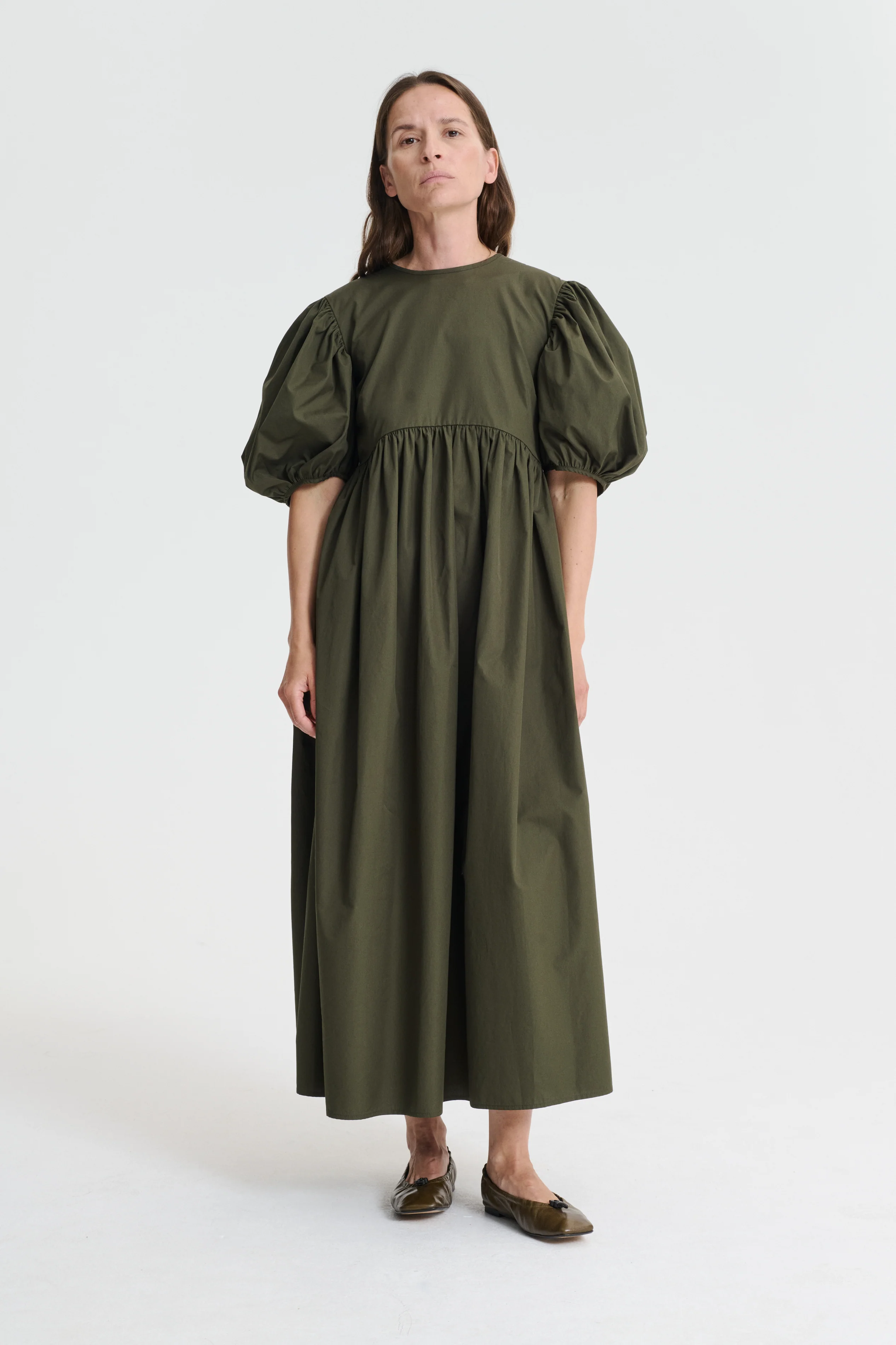 AILEY | DRESS COTTON PINE GREEN