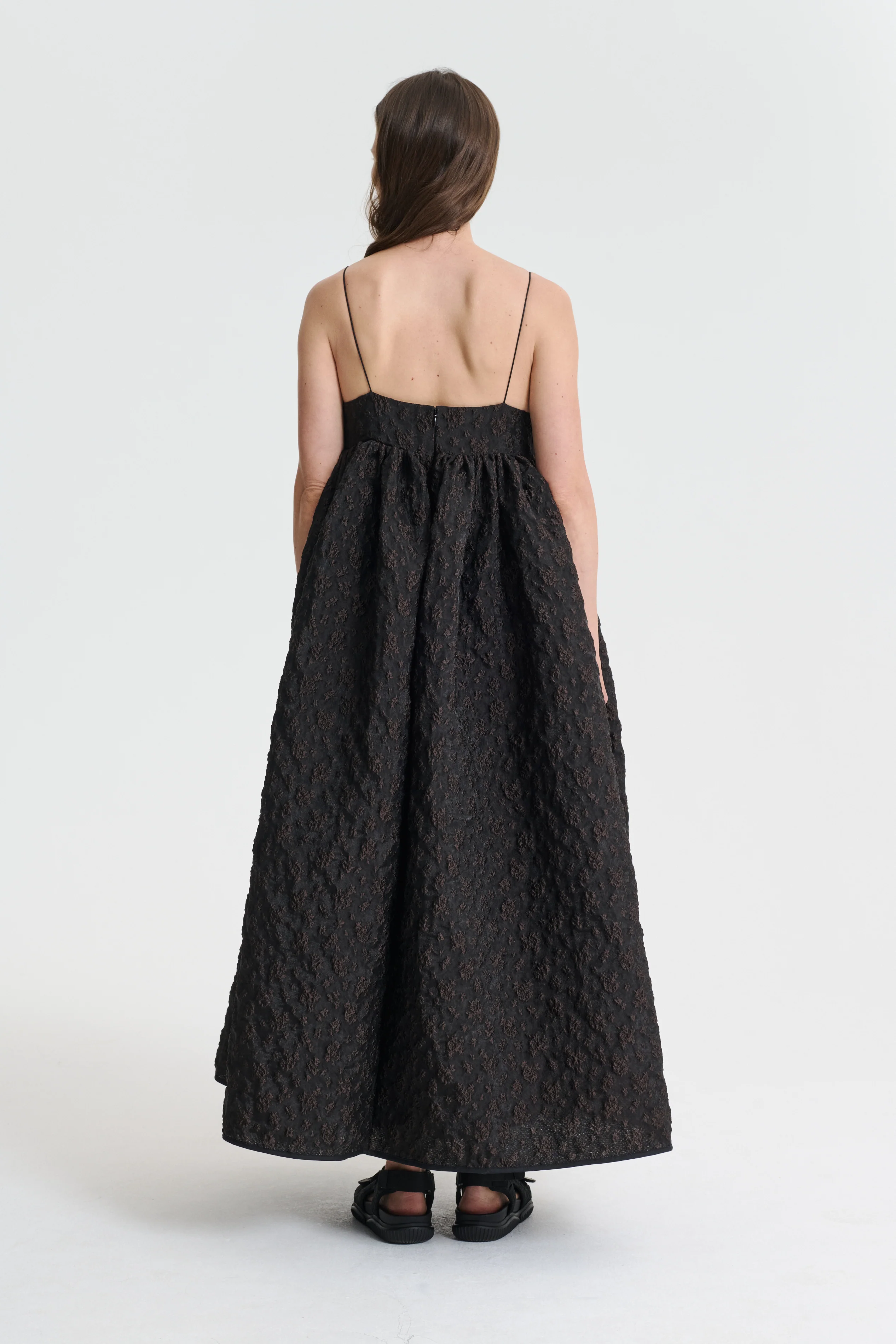 BETH | DRESS WINDROSE MATELASS… BROWN