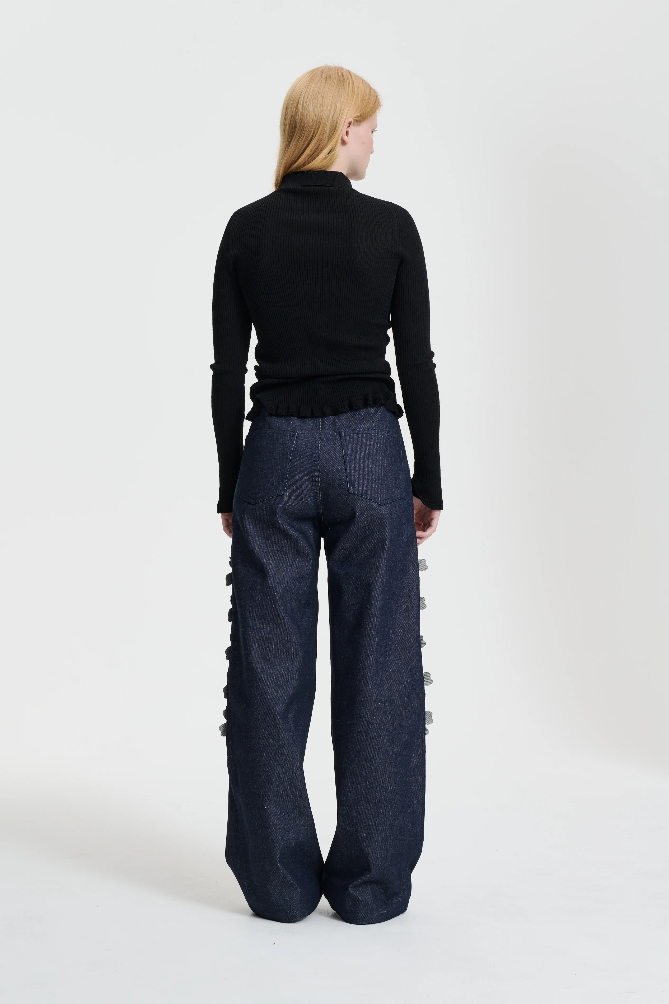 VIRGINIA | TROUSERS VINCA APPLIQU… DENIM INDIGO