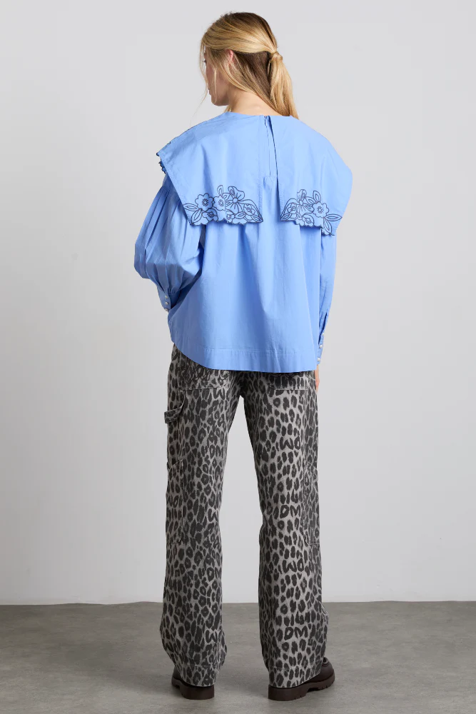 drew cargo jeans - leopard charcoal
