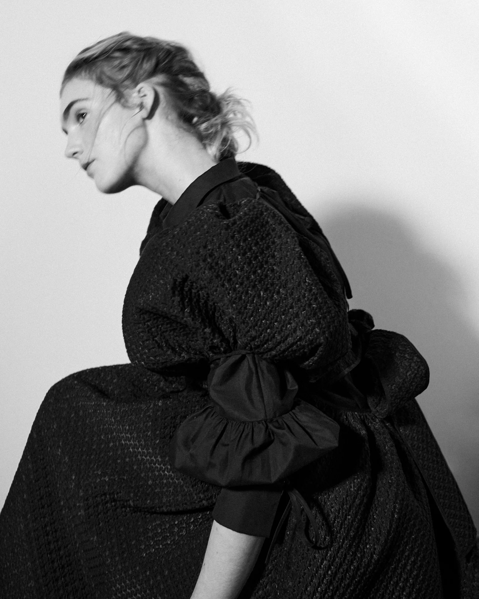 TILDE | DRESS BLOSSOM MATELASS… BLACK