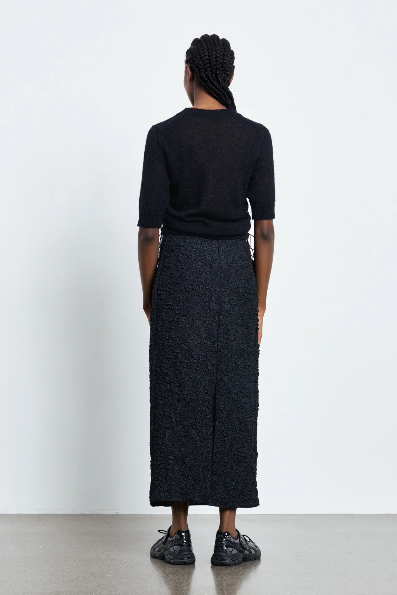 VIVIAN | SKIRT BORAGE CLOQUE? BLACK