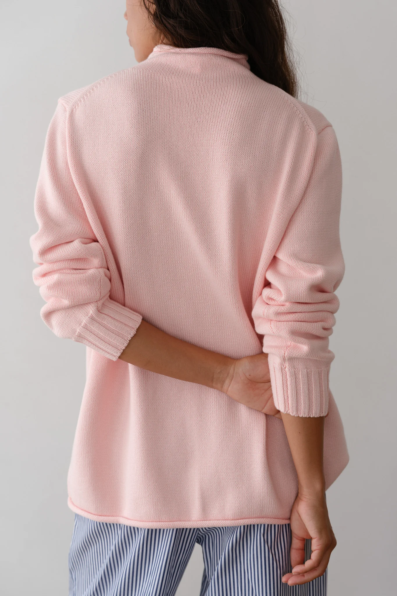 The Cotton Cashmere Roll Neck Sweater