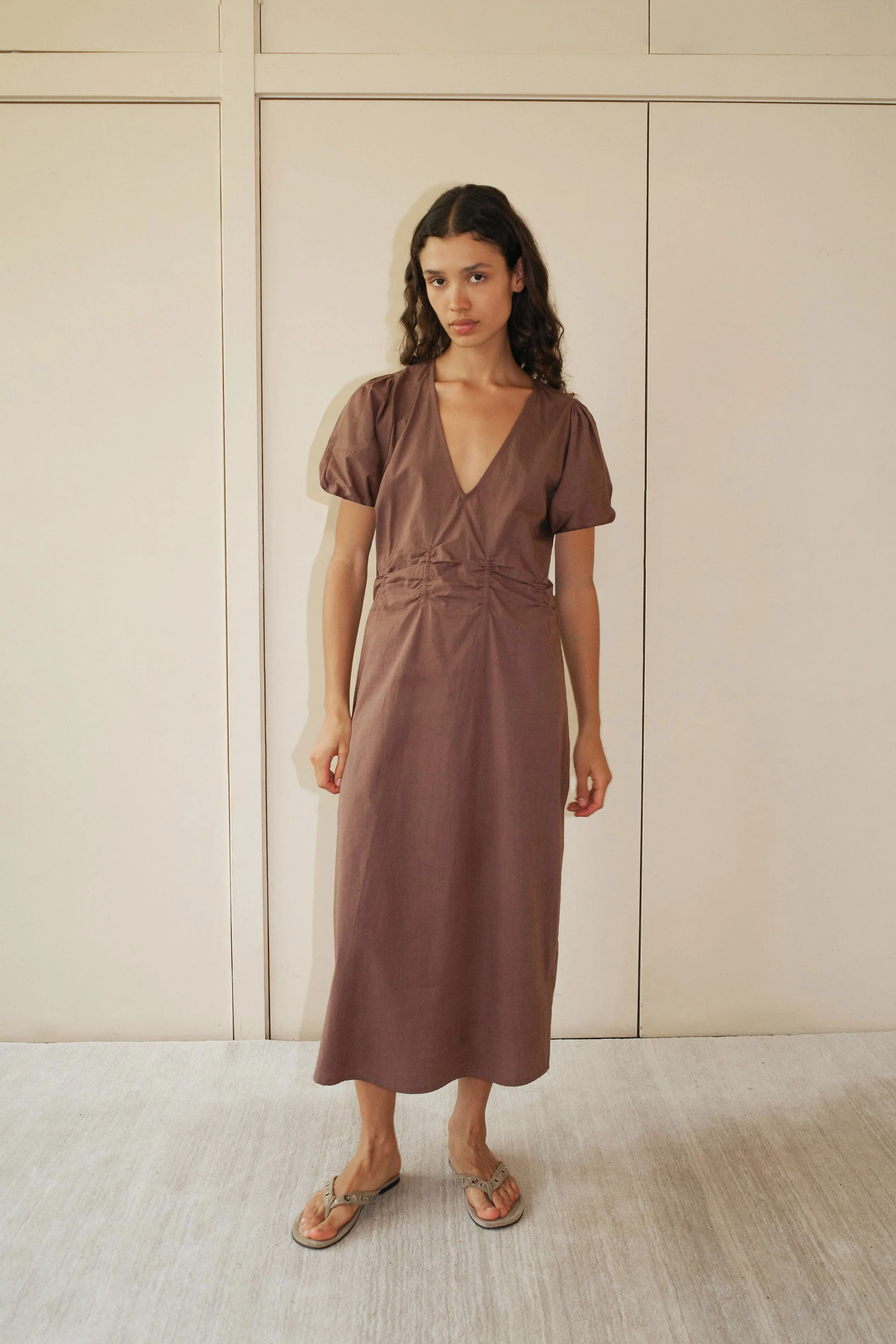 Pinched Dress - Cedar