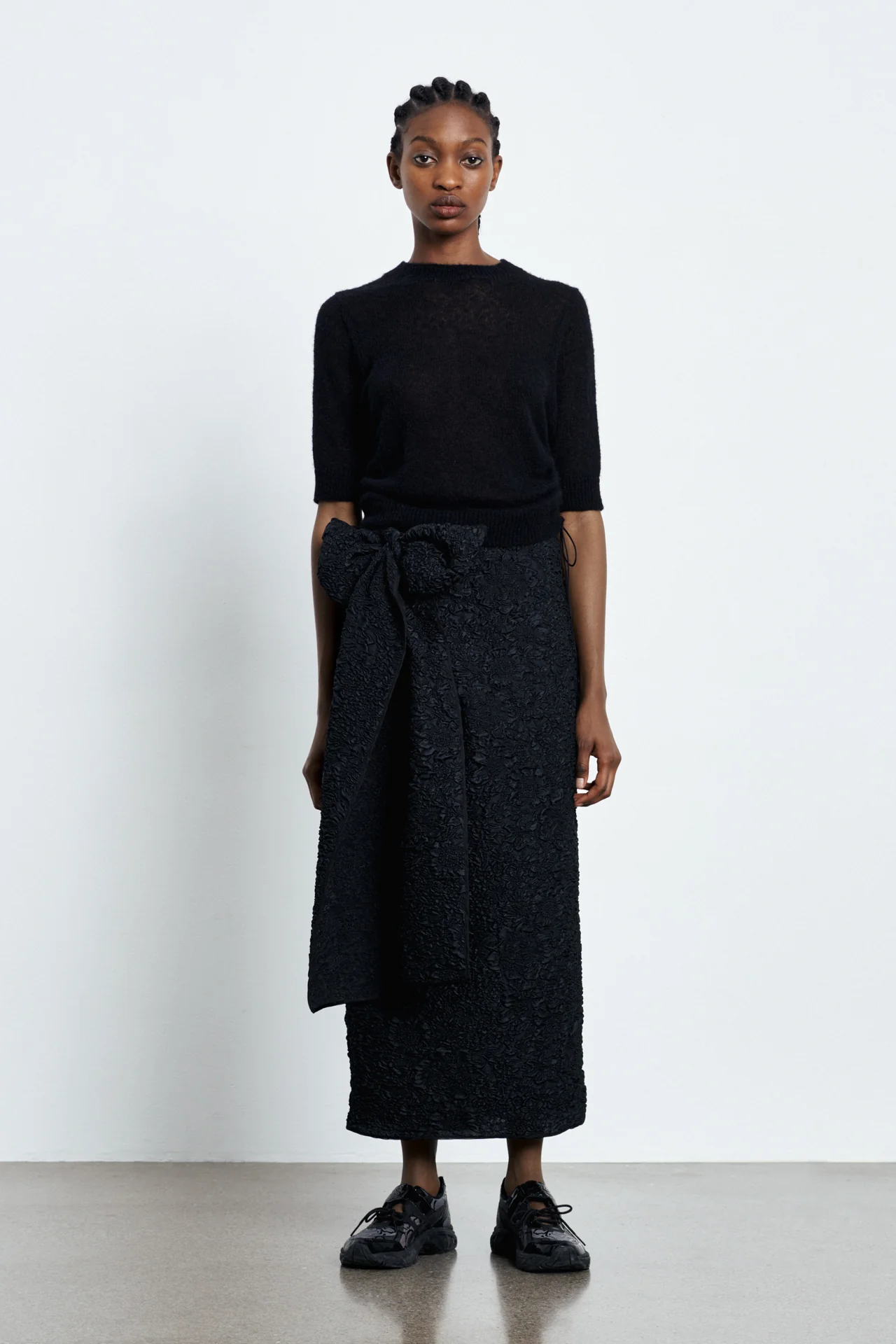 VIVIAN | SKIRT BORAGE CLOQUE? BLACK