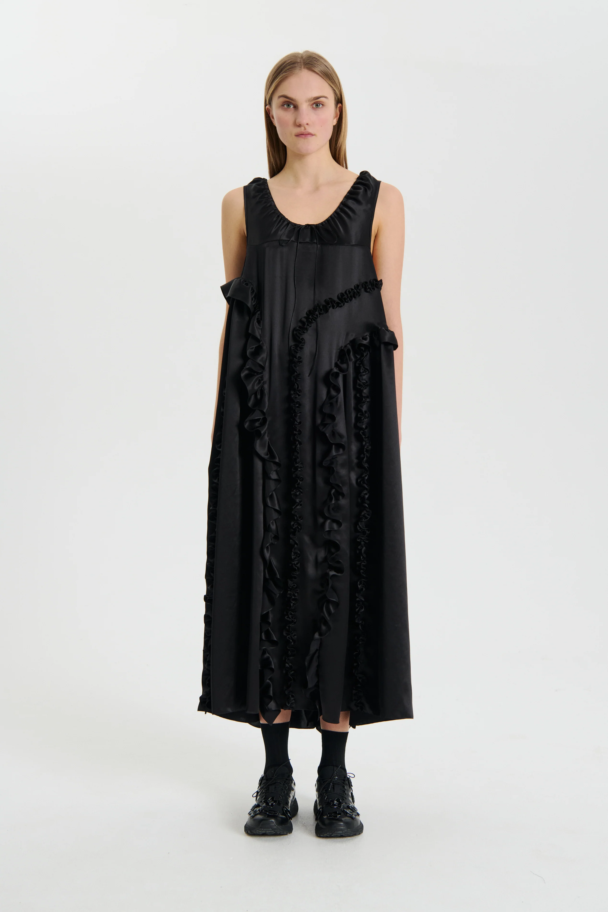 OPAL | DRESS SILK SATIN BLACK