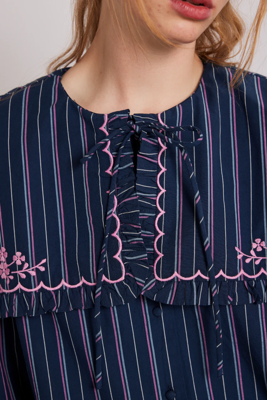 nordine blouse - navy stripe