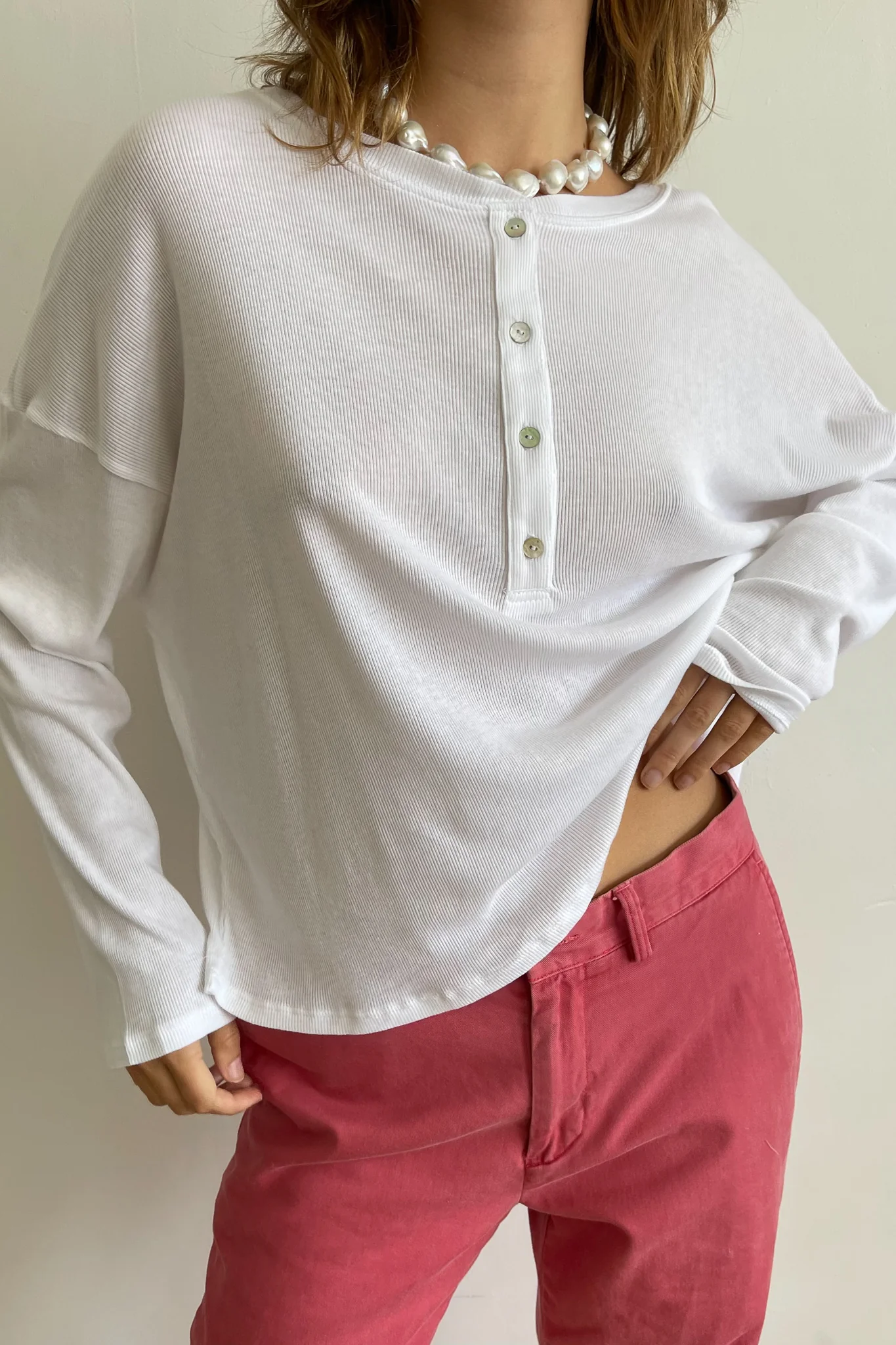 Long Sleeve Rib Henley & Leggings Set