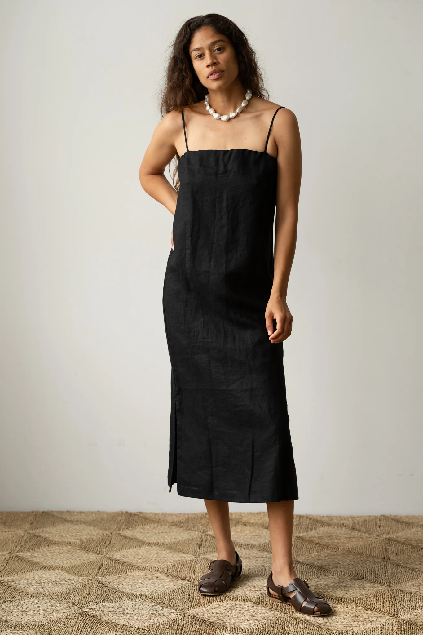 The Linen Spaghetti Dress