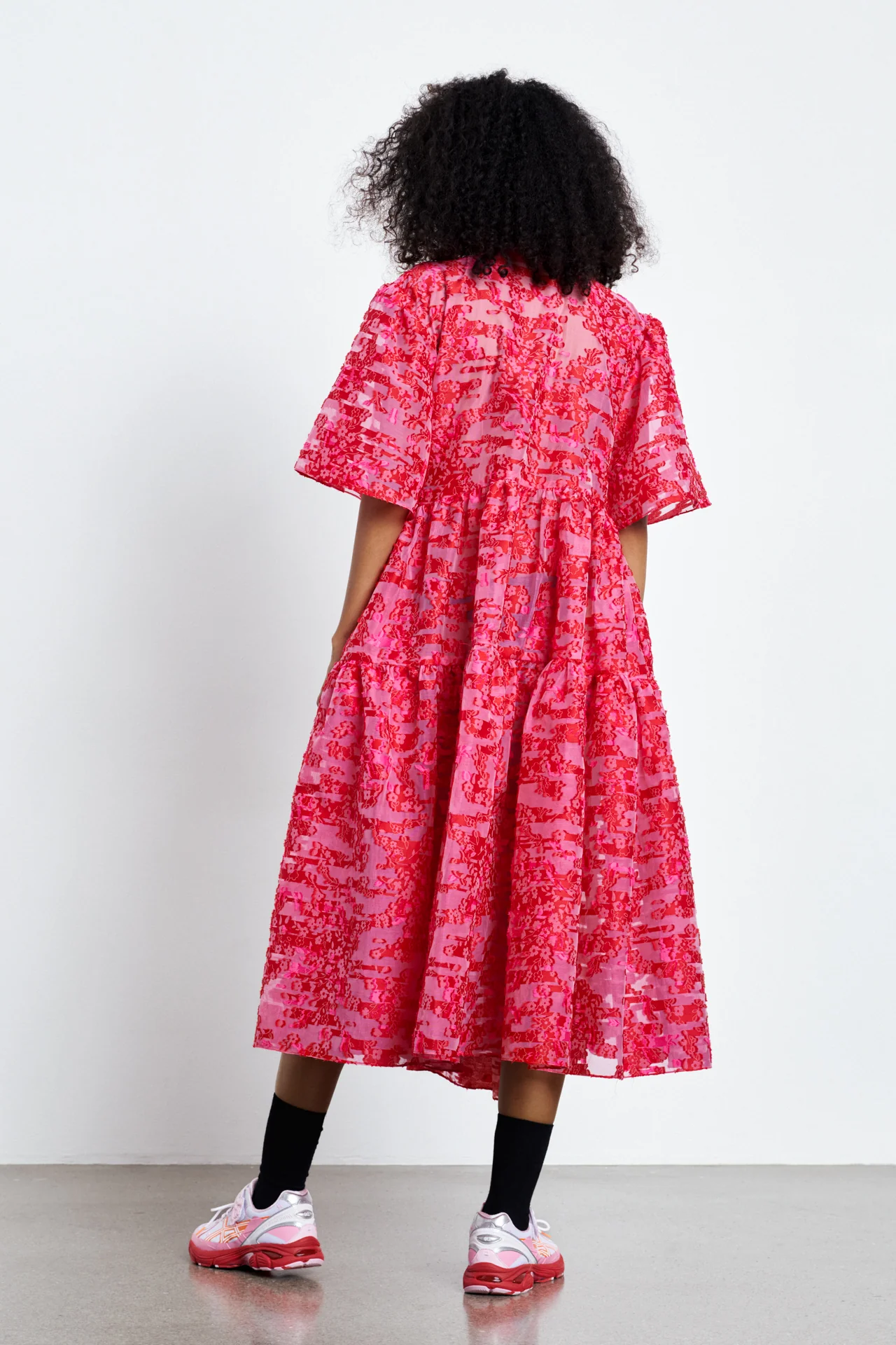PATRICIA | DRESS YARROW FIL-COUPE? MAGENTA / RED