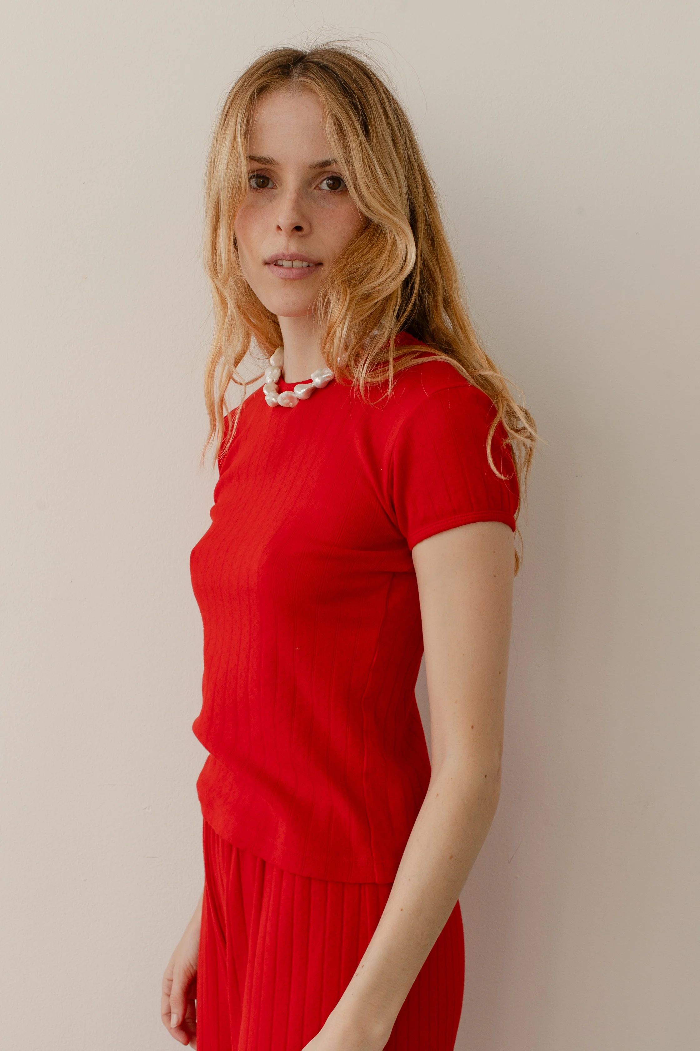 The Pointelle Baby Tee
