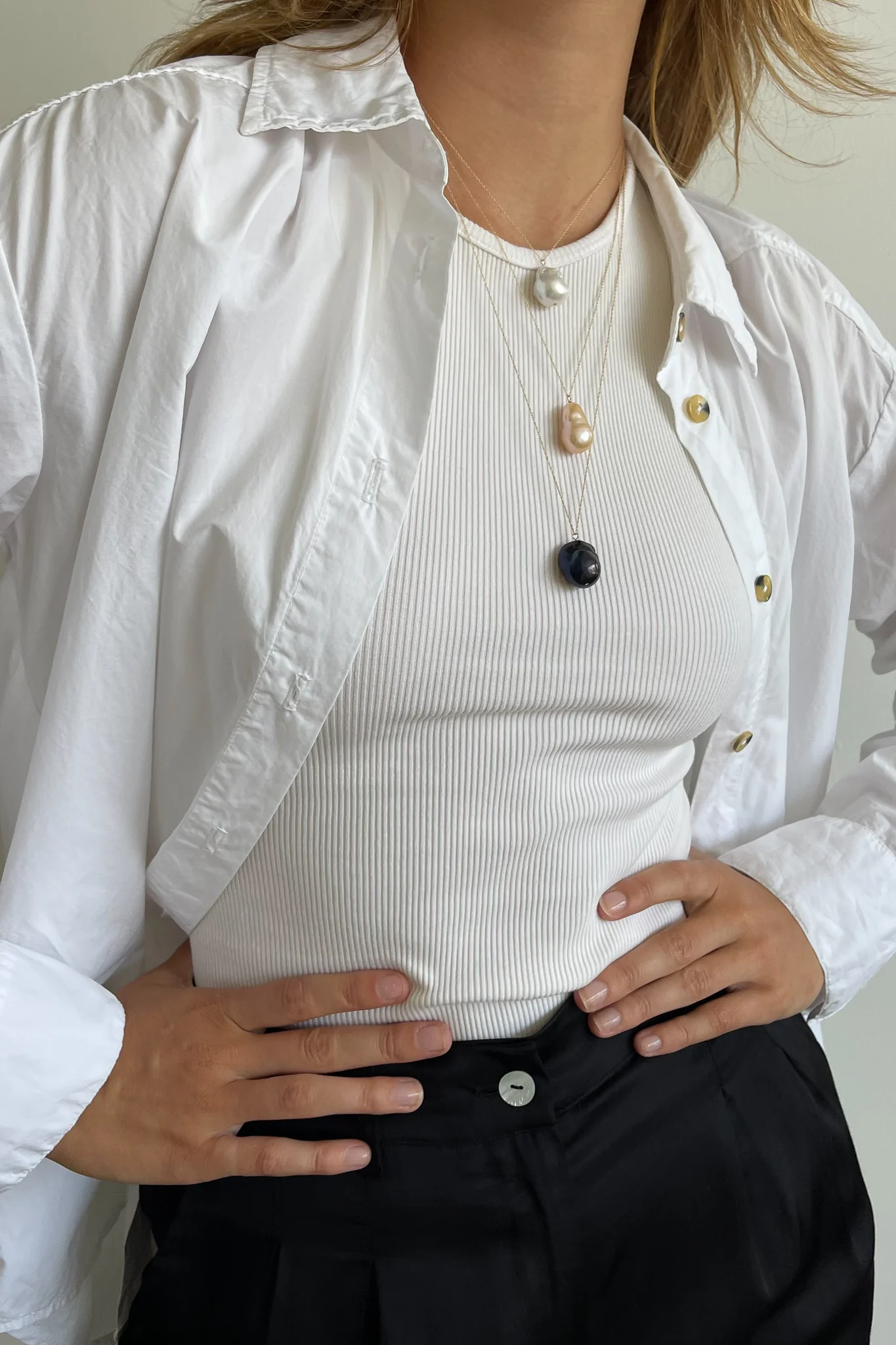 The June 20 White Pearl Necklace
