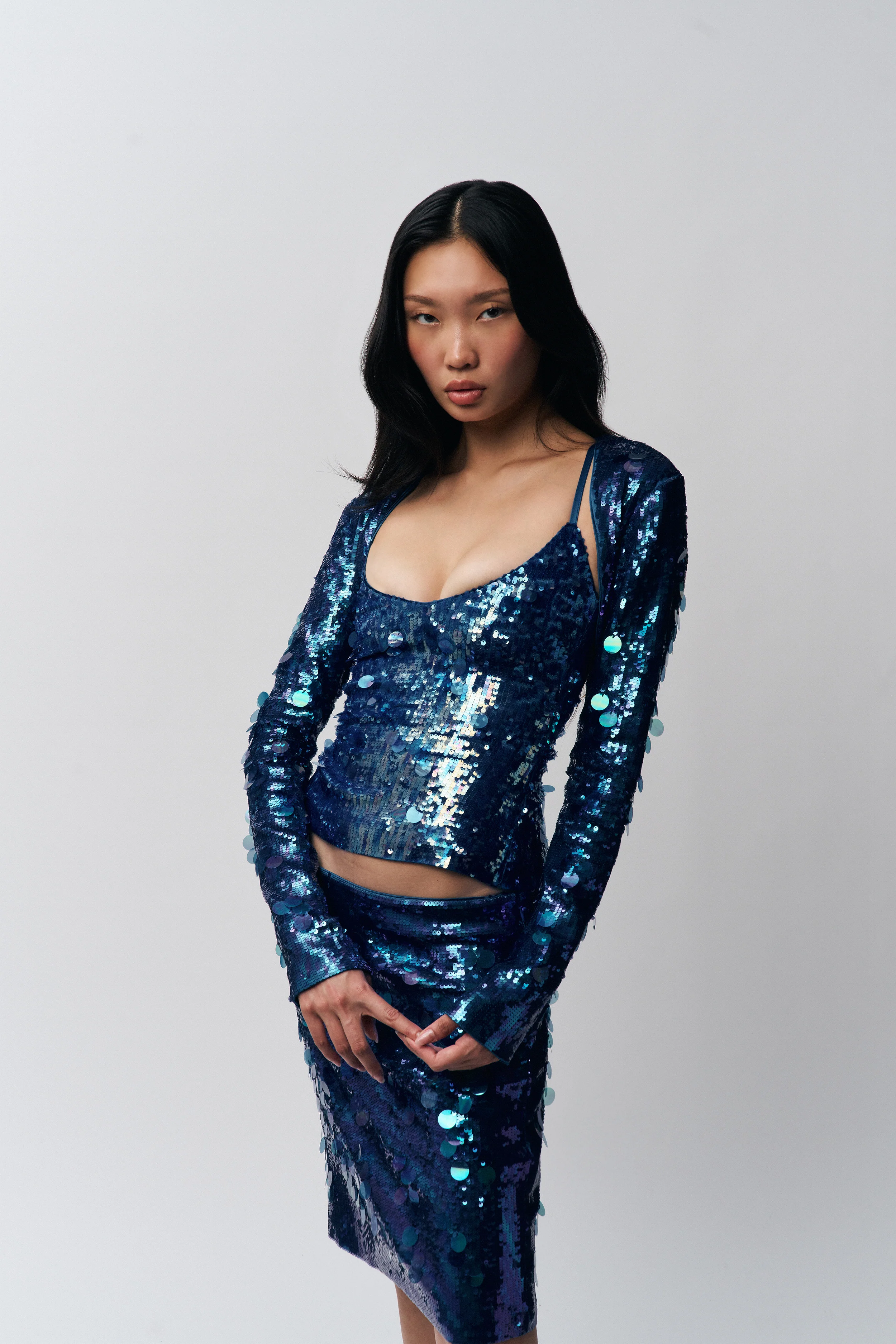 Paillette Midi Skirt