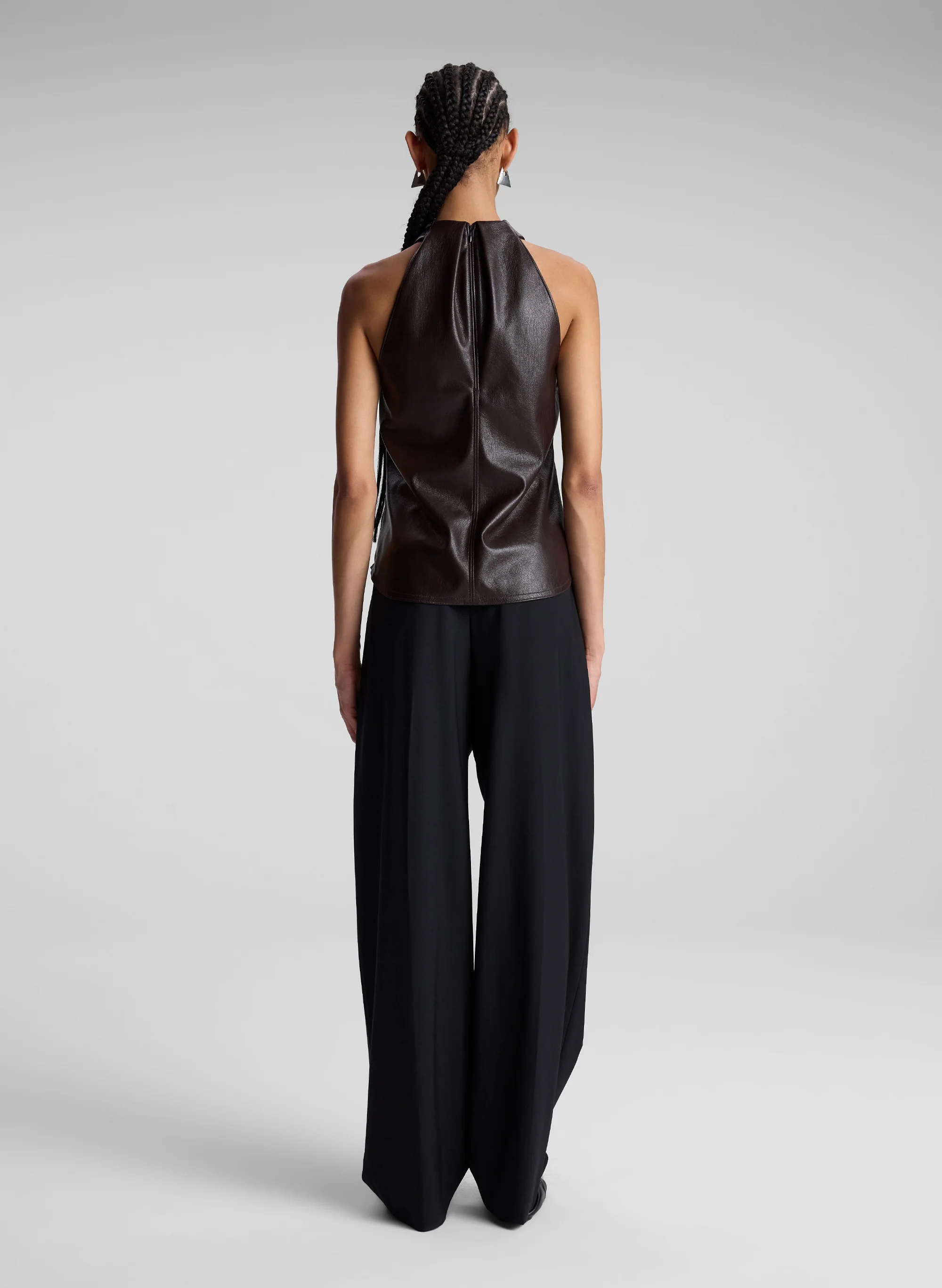 Quinn Vegan Leather Halter Top