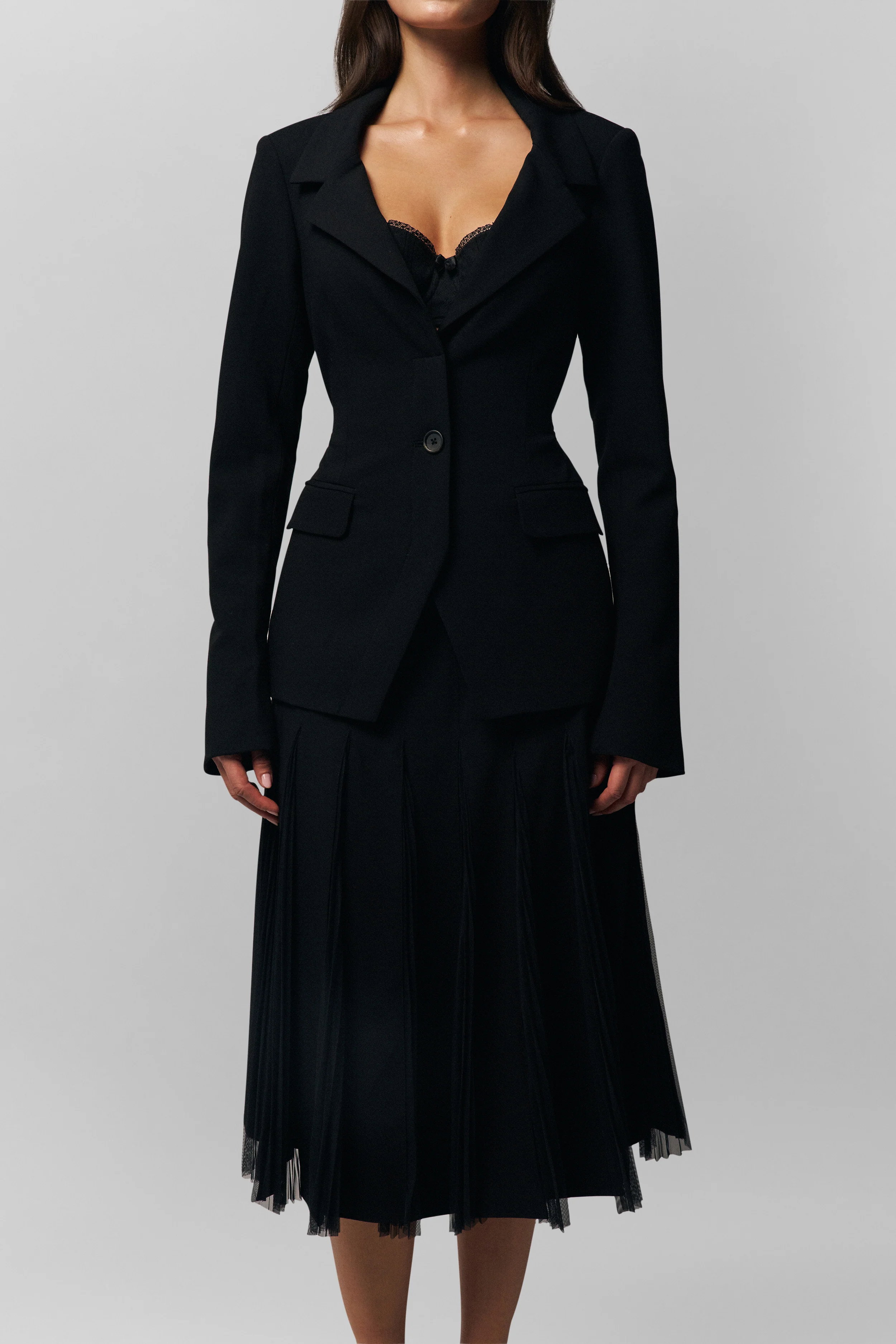 Gibson Chiffon Pleated Skirt