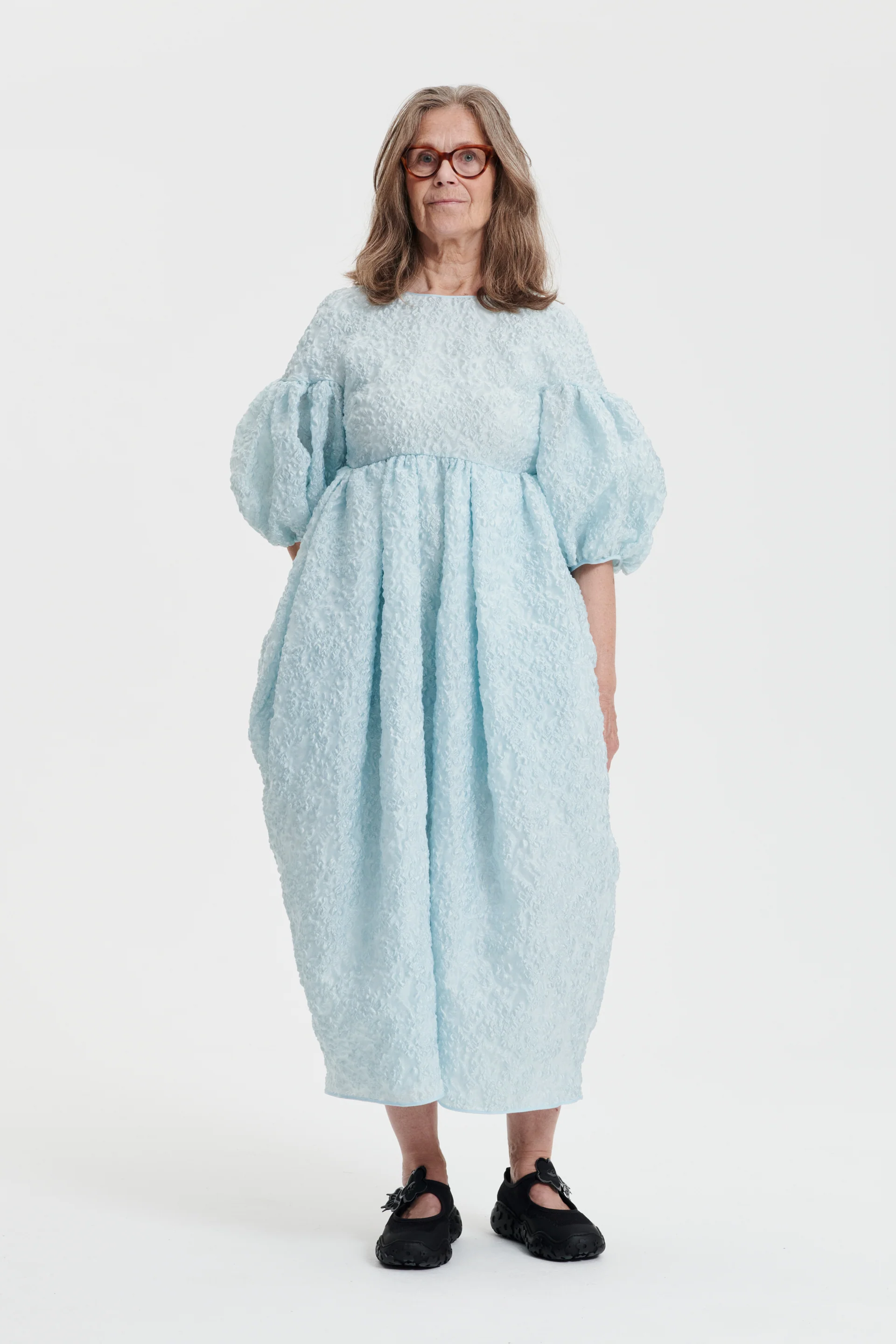 JEANNE | DRESS GRASMERE MATELASS… AQUA