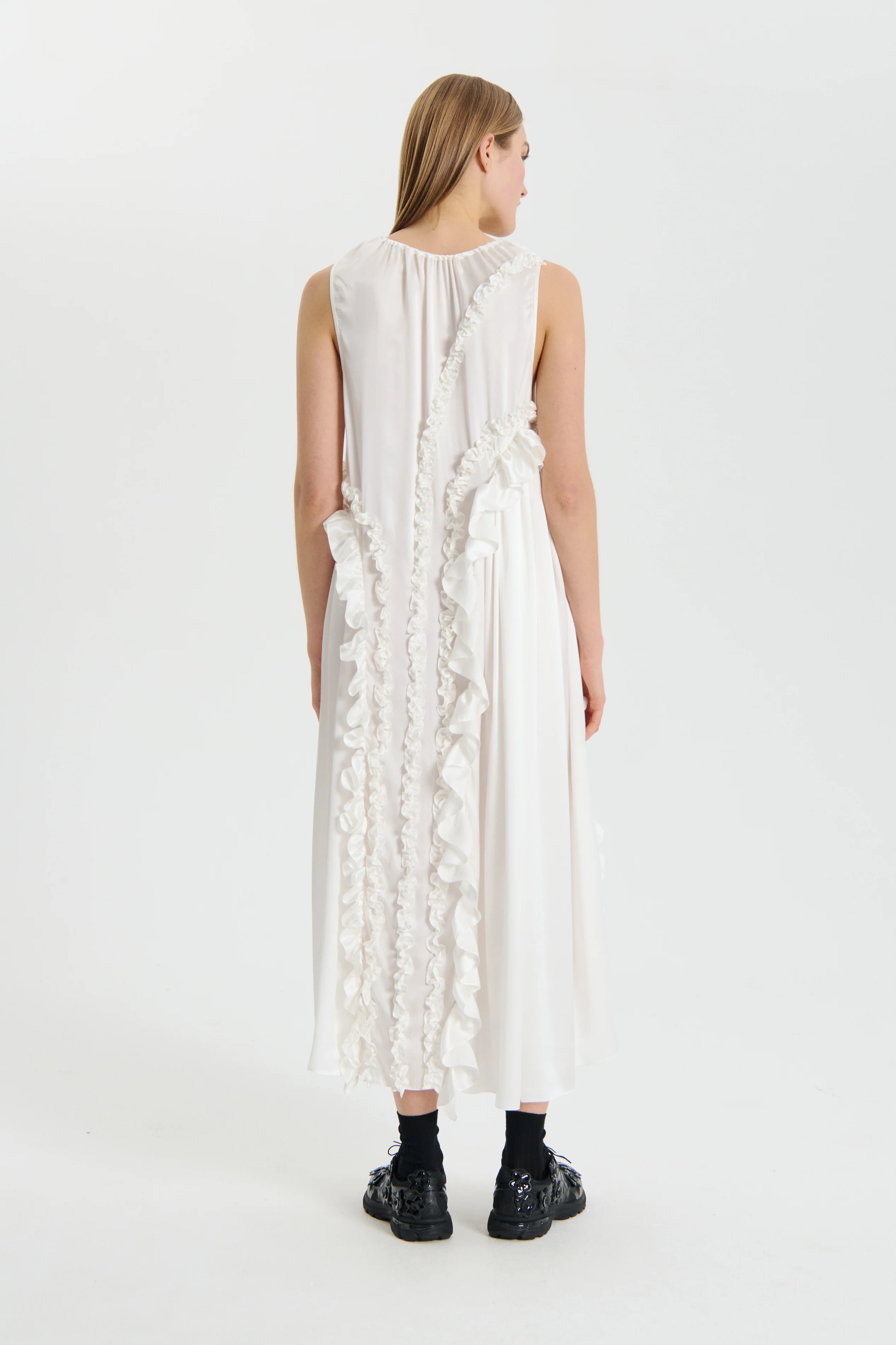 OPAL | DRESS SILK SATIN WHITE