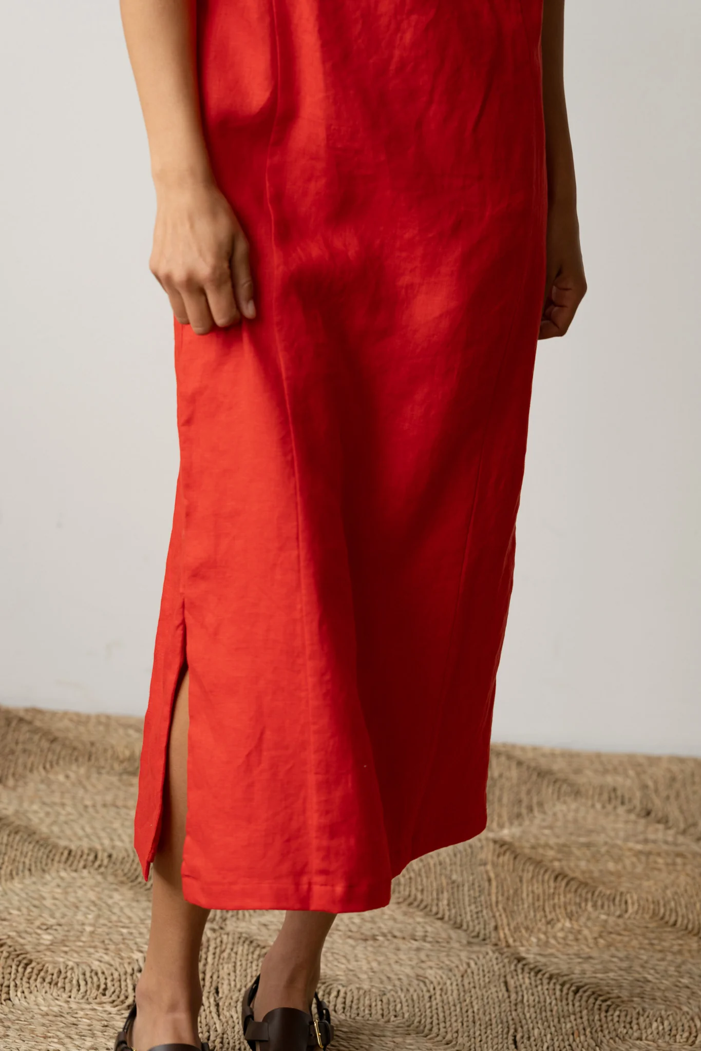 The Linen Spaghetti Dress