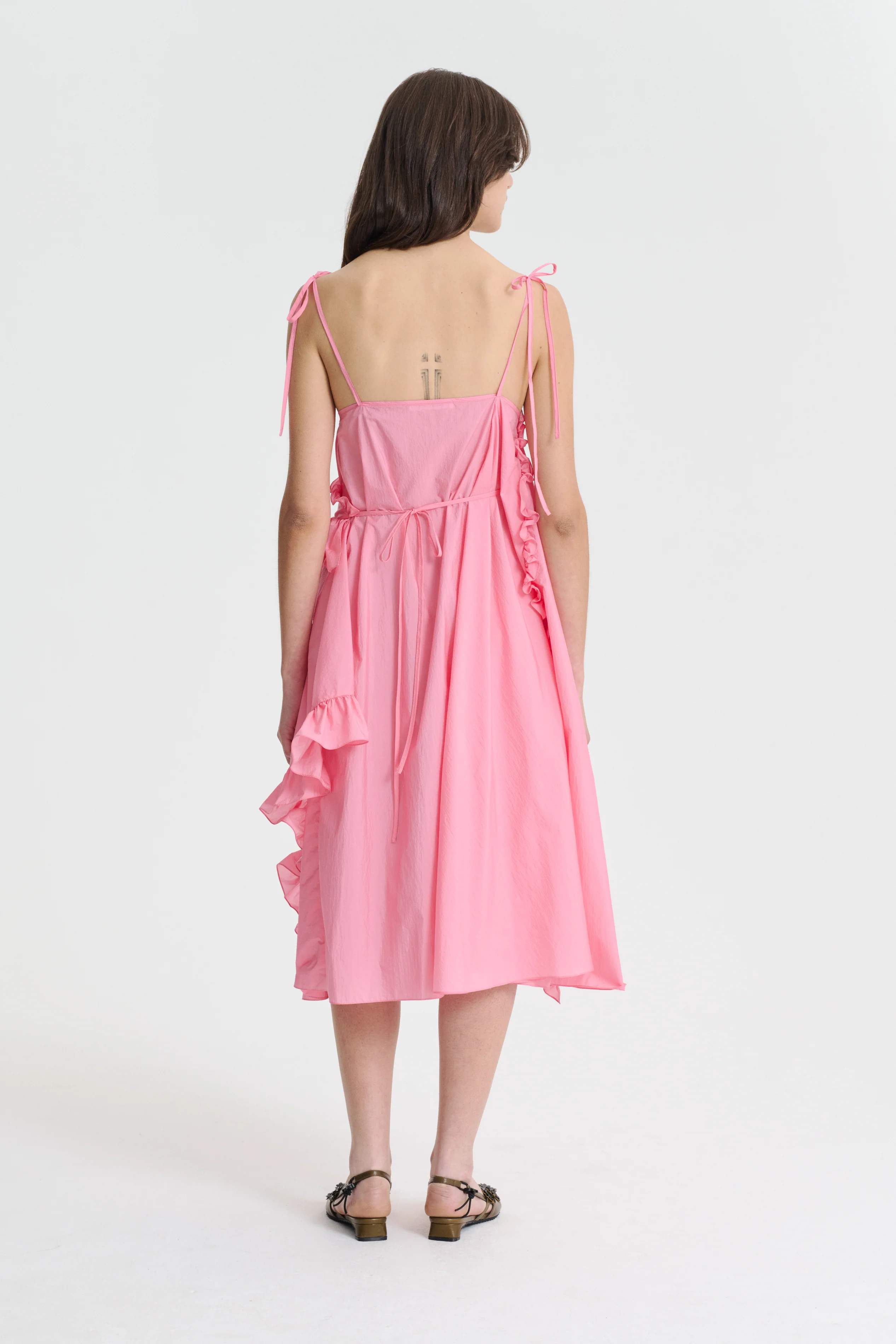 AMILIA | DRESS SHIKI LIGHT TAFFETA SORBET