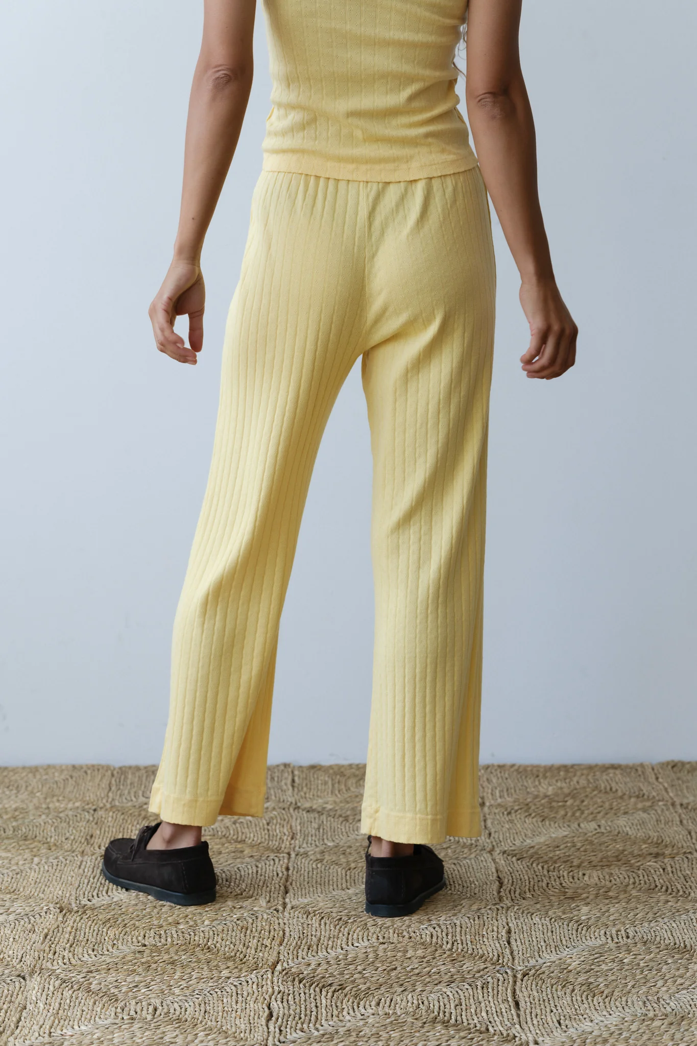 The Pointelle Simple Crop Pant