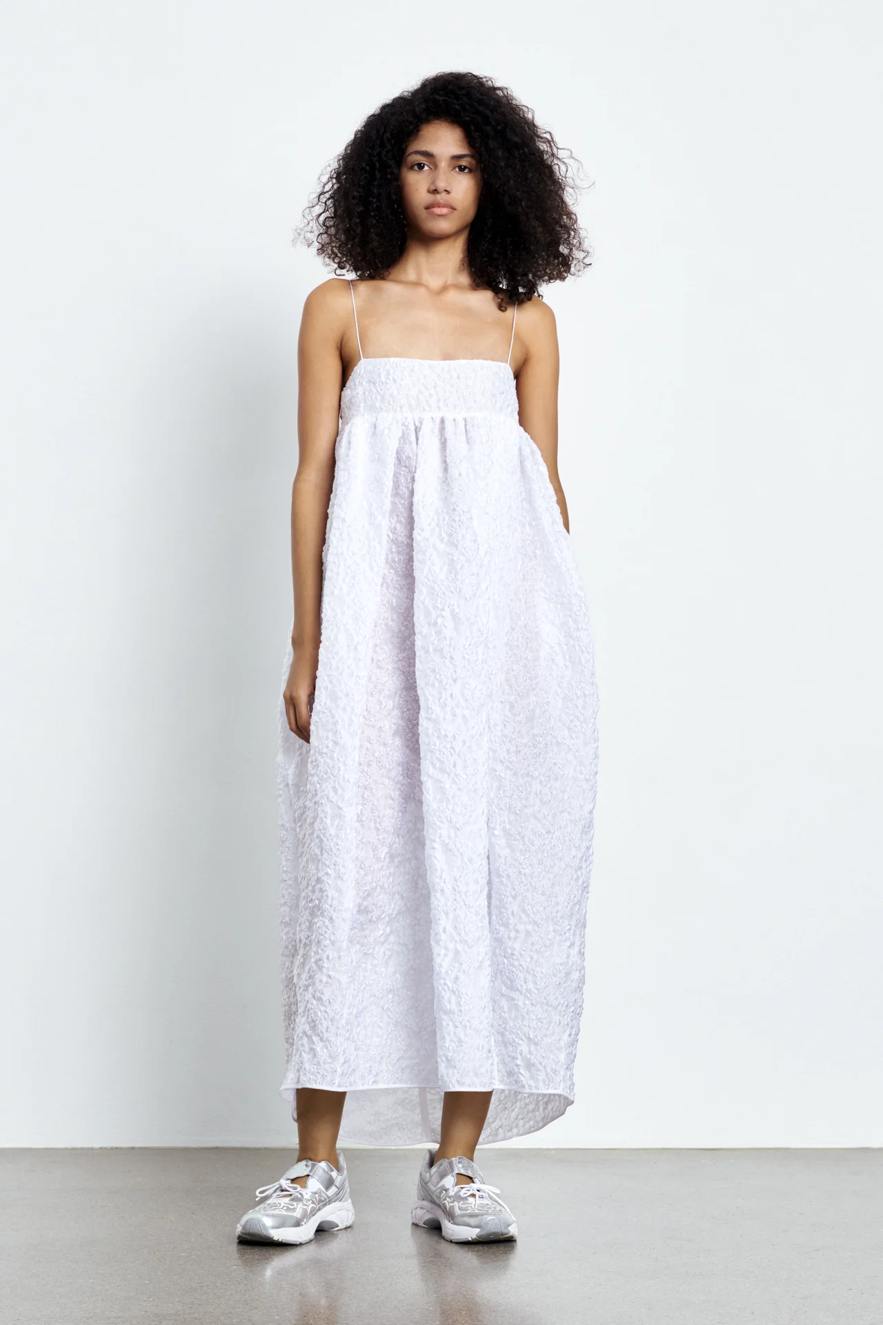 VILMA | DRESS GRASMERE MATELASSE? WHITE