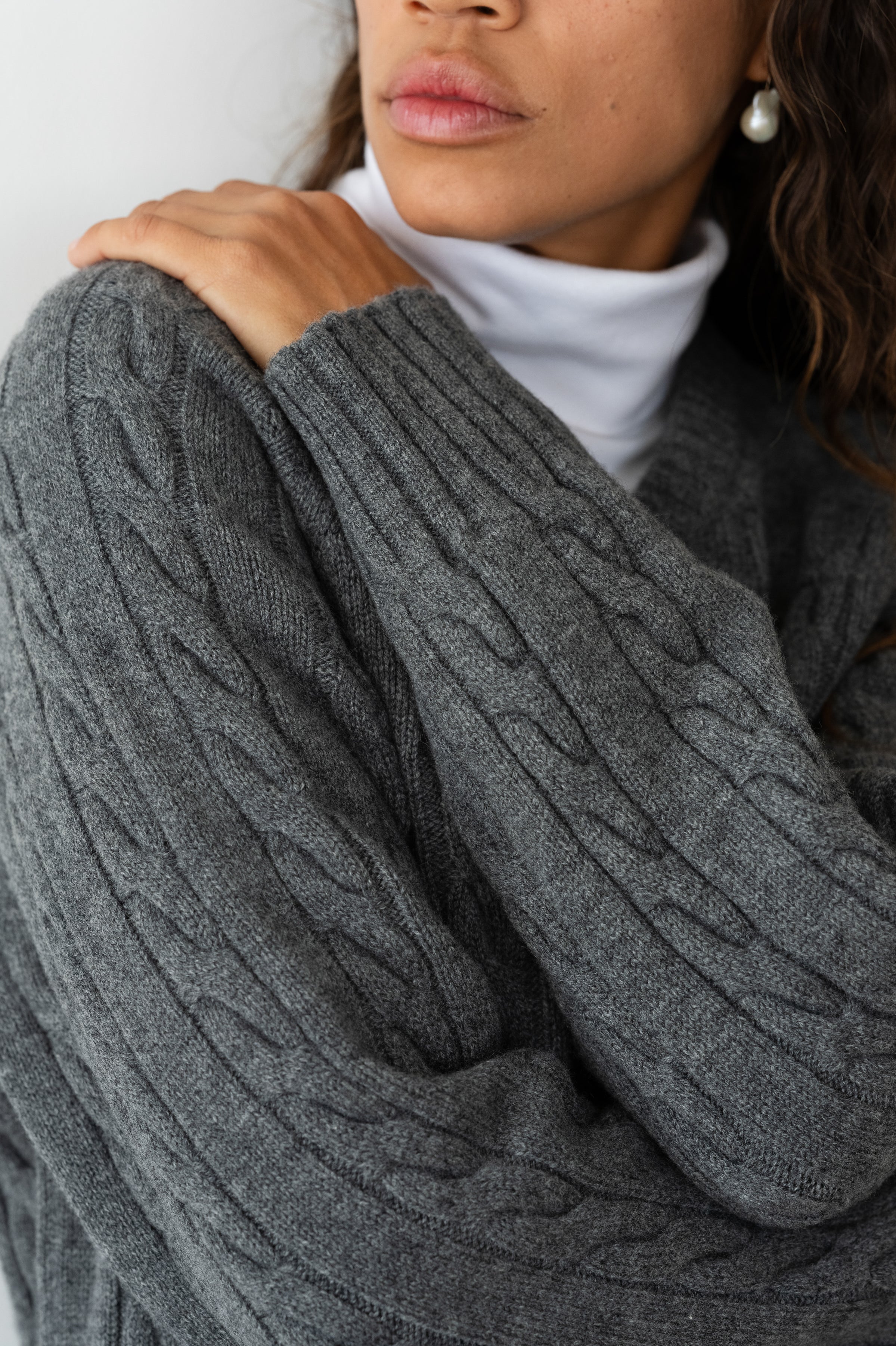 The Cable V-Neck Sweater