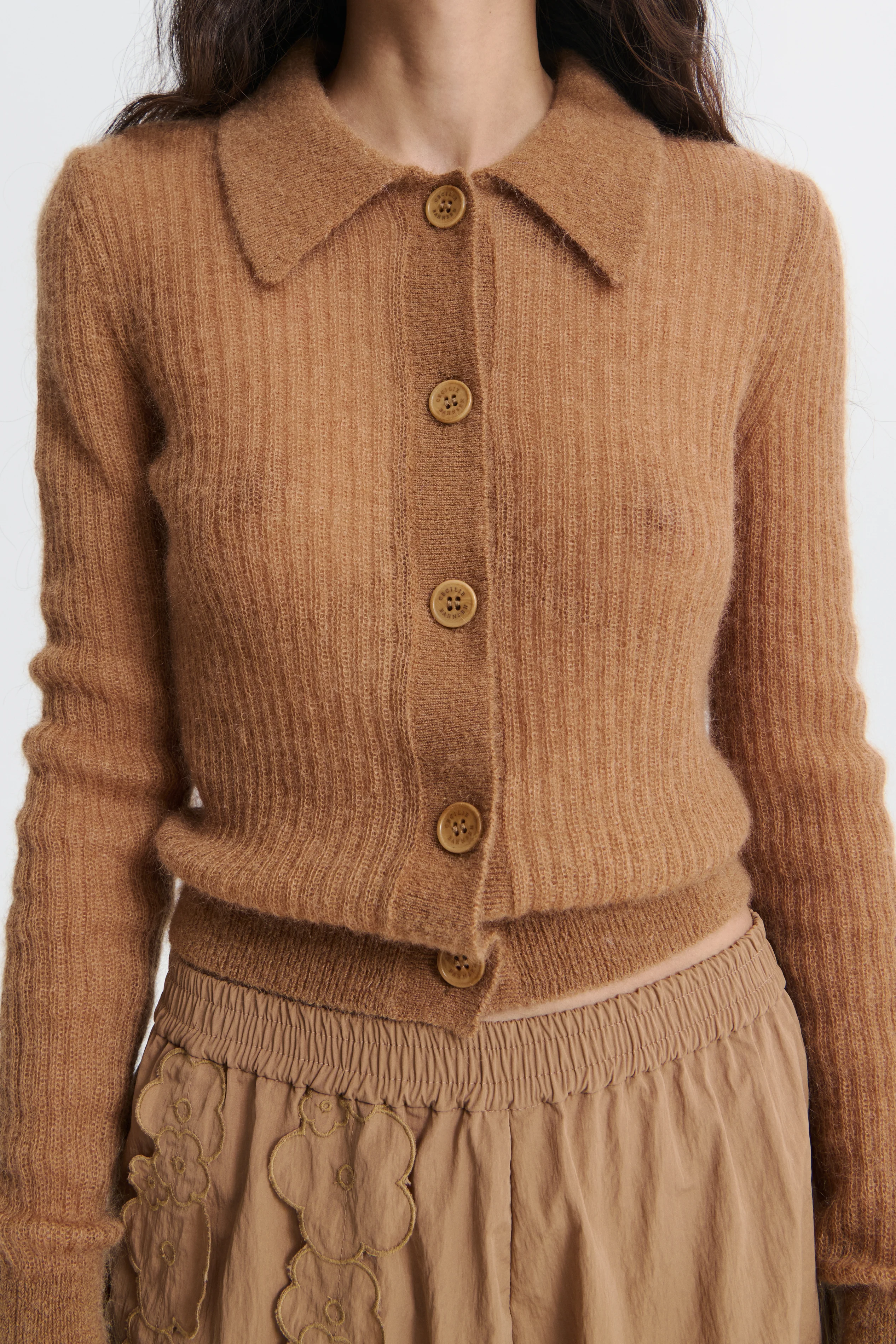 JAKI | CARDIGAN MOHAIR CHESTNUT
