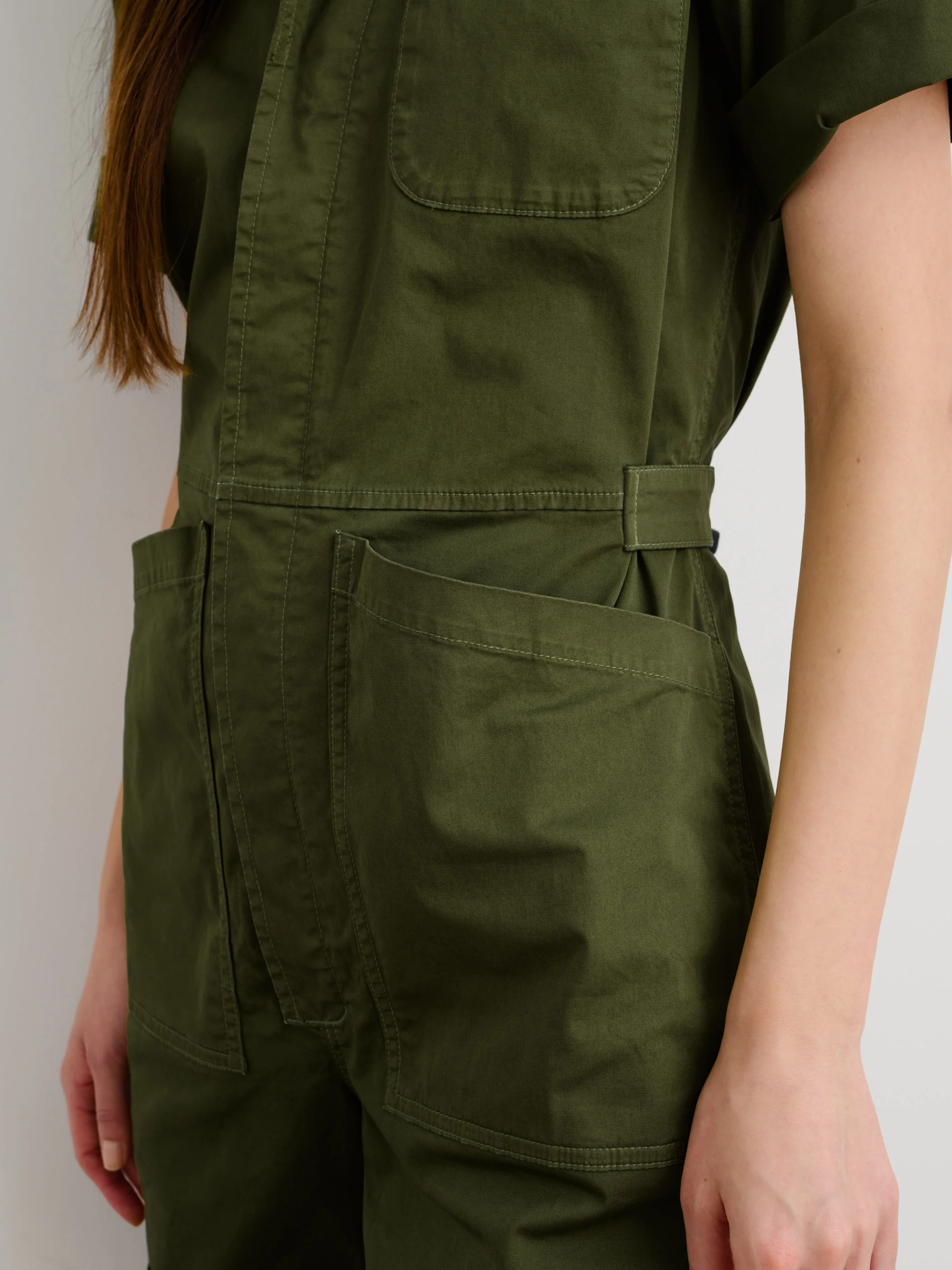 Standard Short Jumpsuit in Cotton Twill