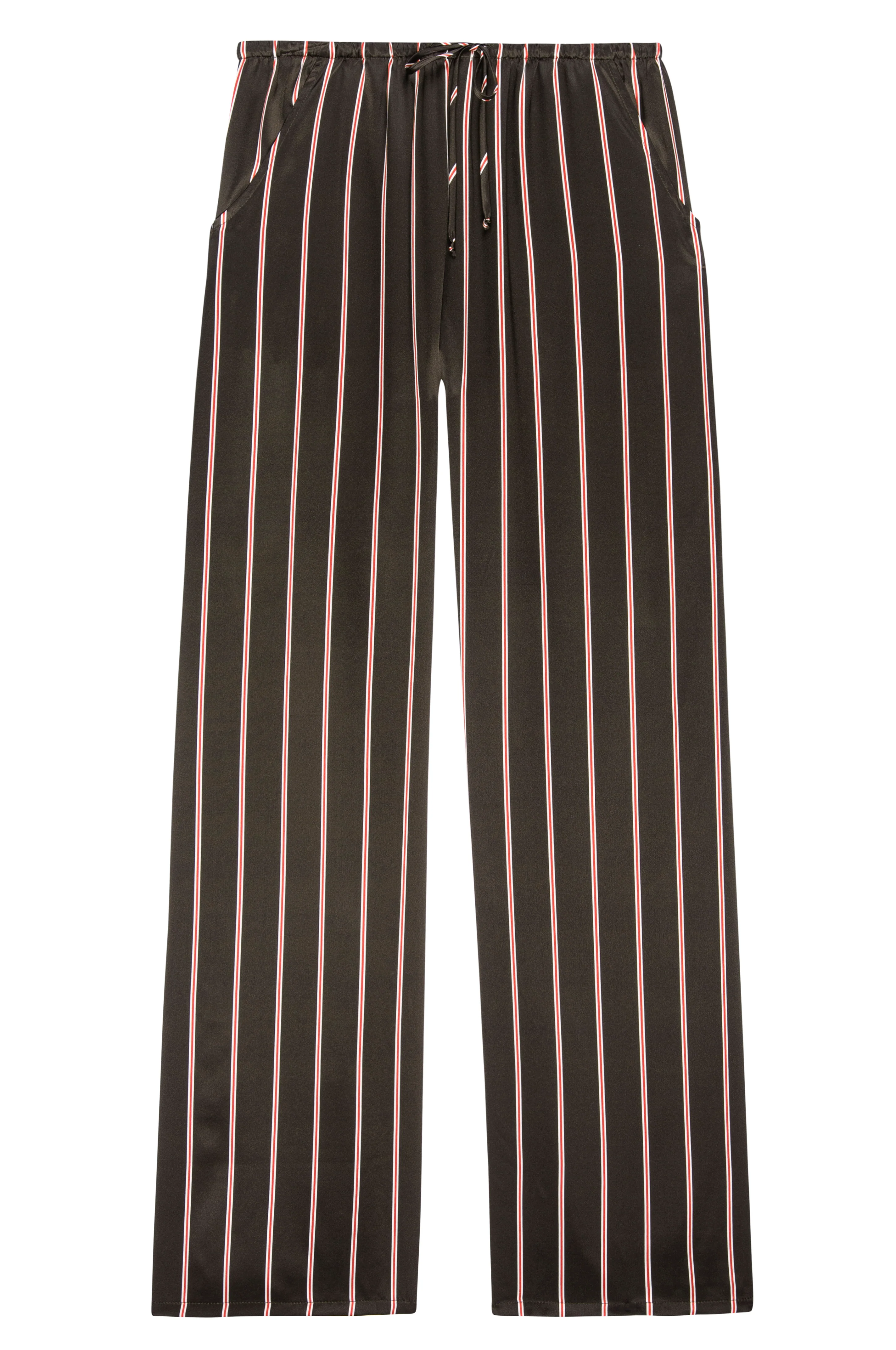 The Silk Pinstripe Drawstring Pant