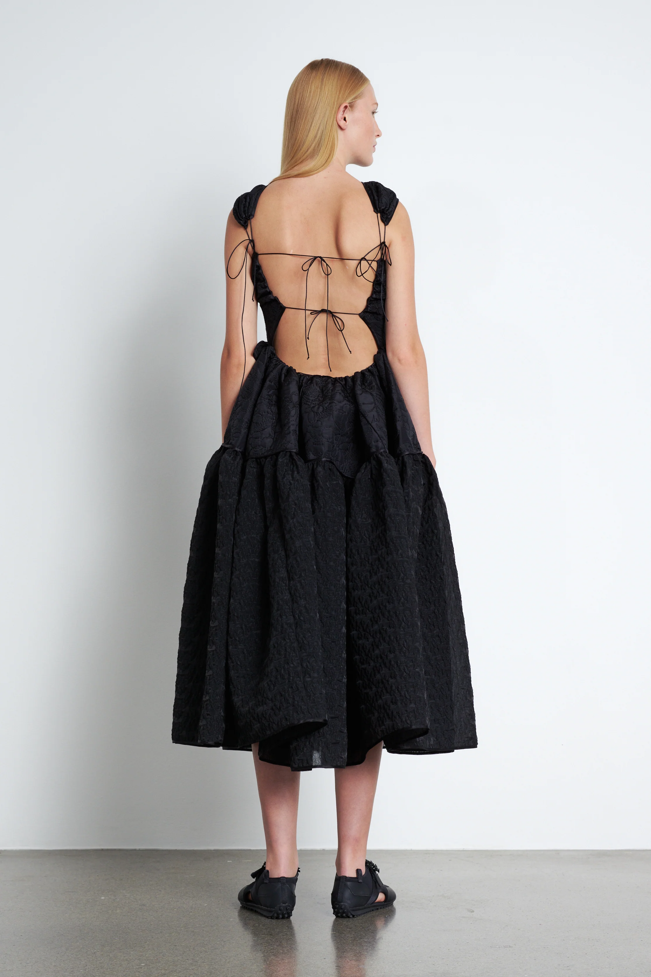 RUTH | PATCH. DRESS ENCORE PATCHWORK | BLACK