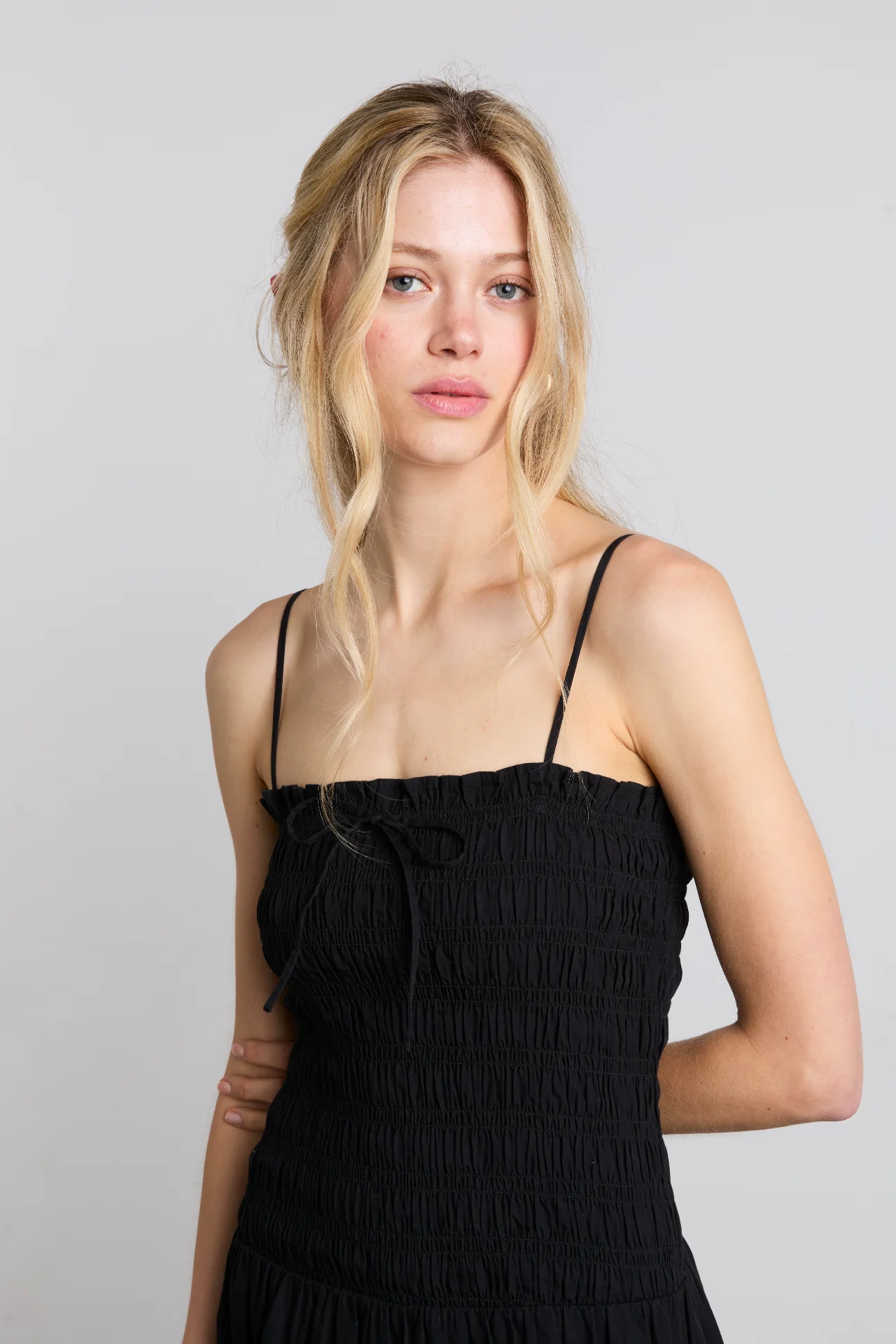esmerelda midi multi-way dress - black