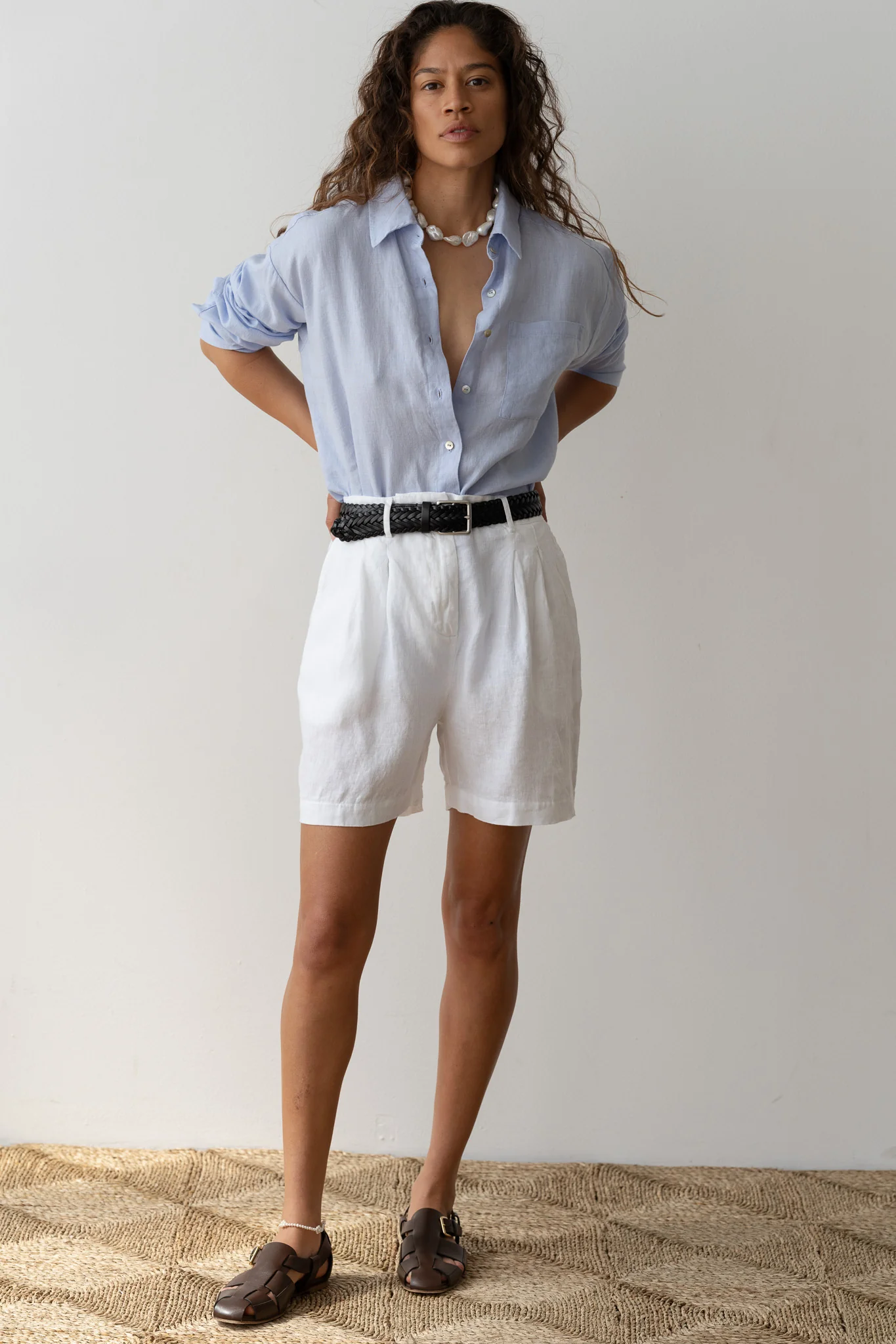 The Linen Pleated Short