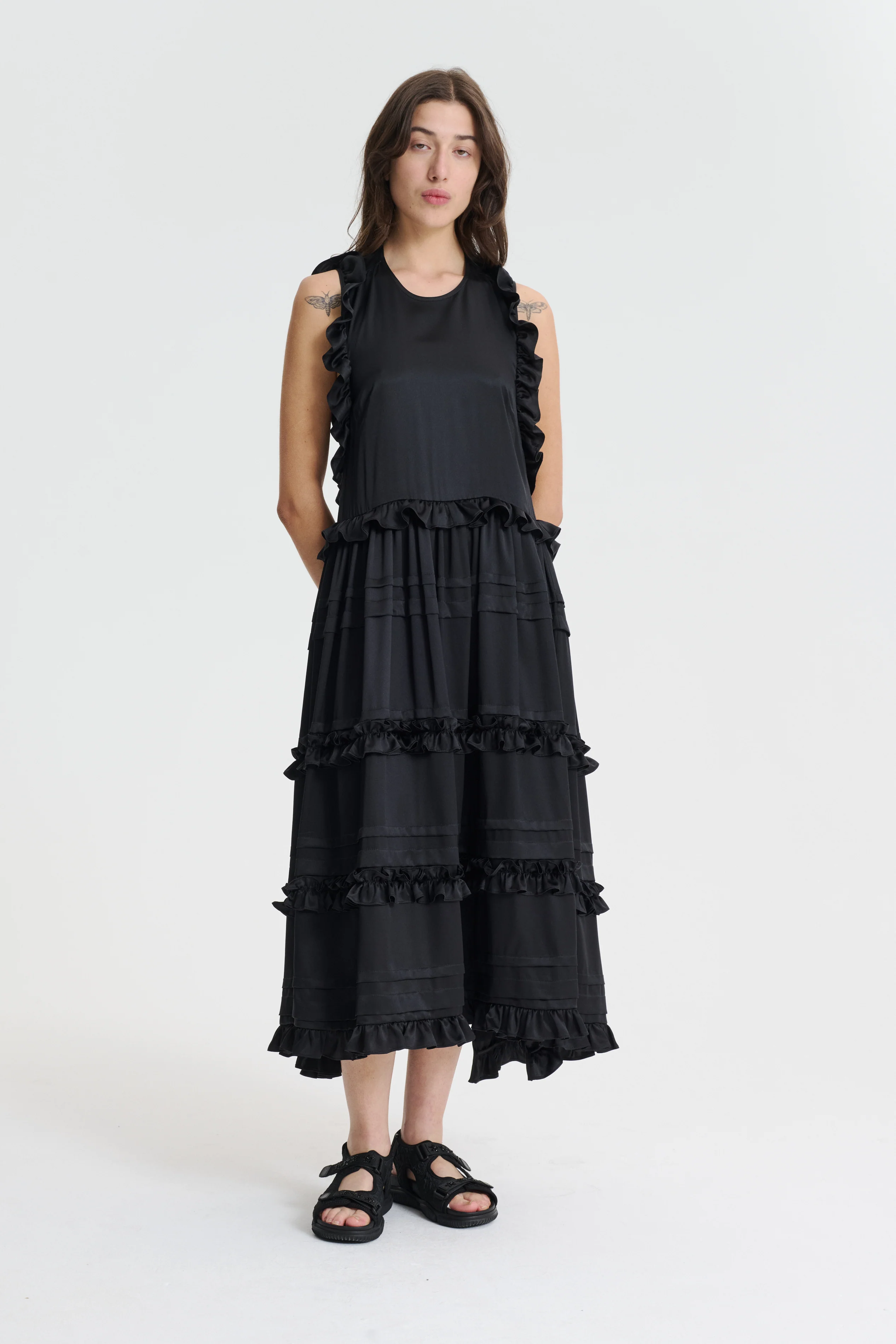 AILEEN | DRESS SILK SATIN BLACK