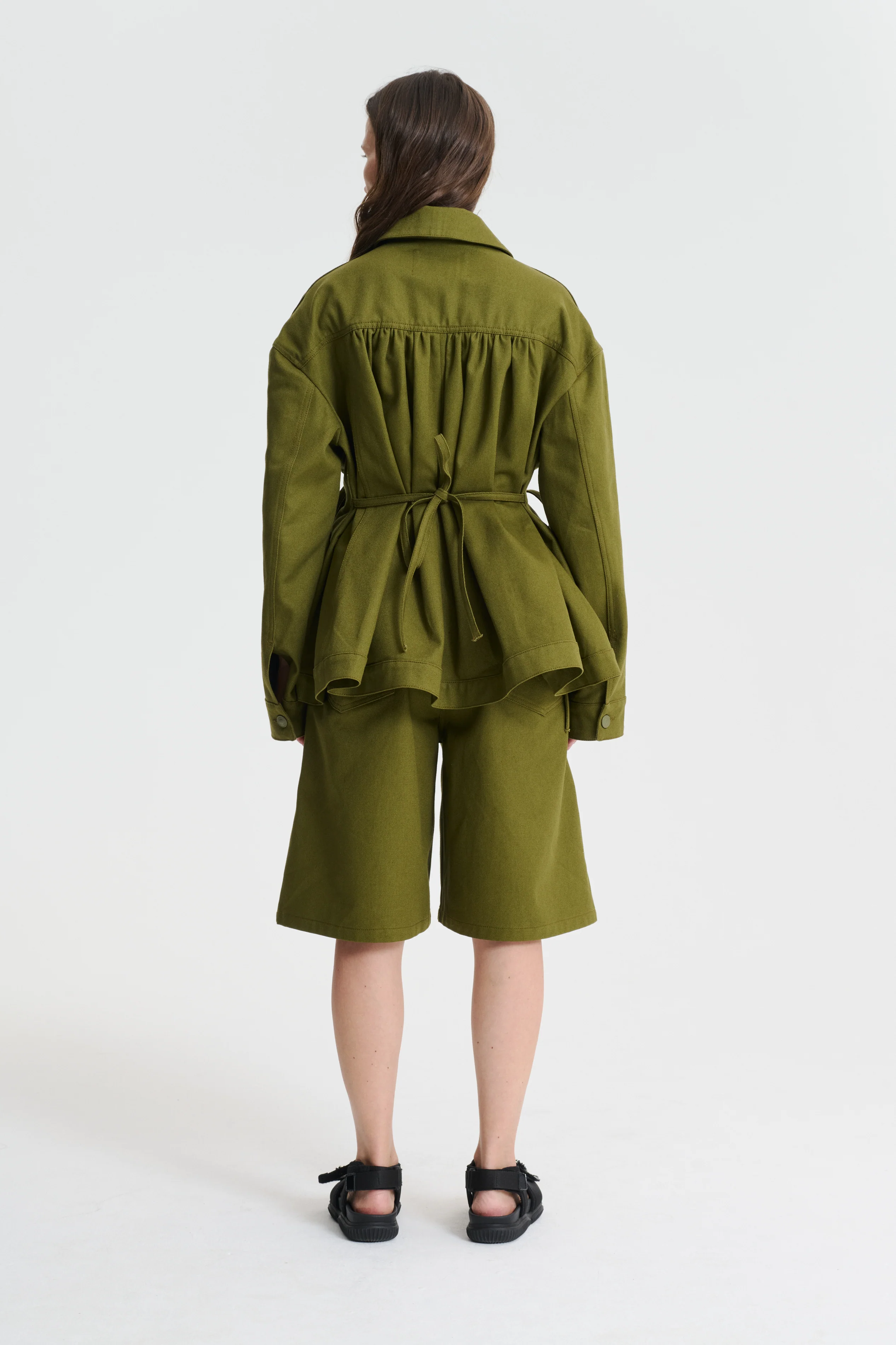 ALICE | JACKET DENIM OLIVE GREEN