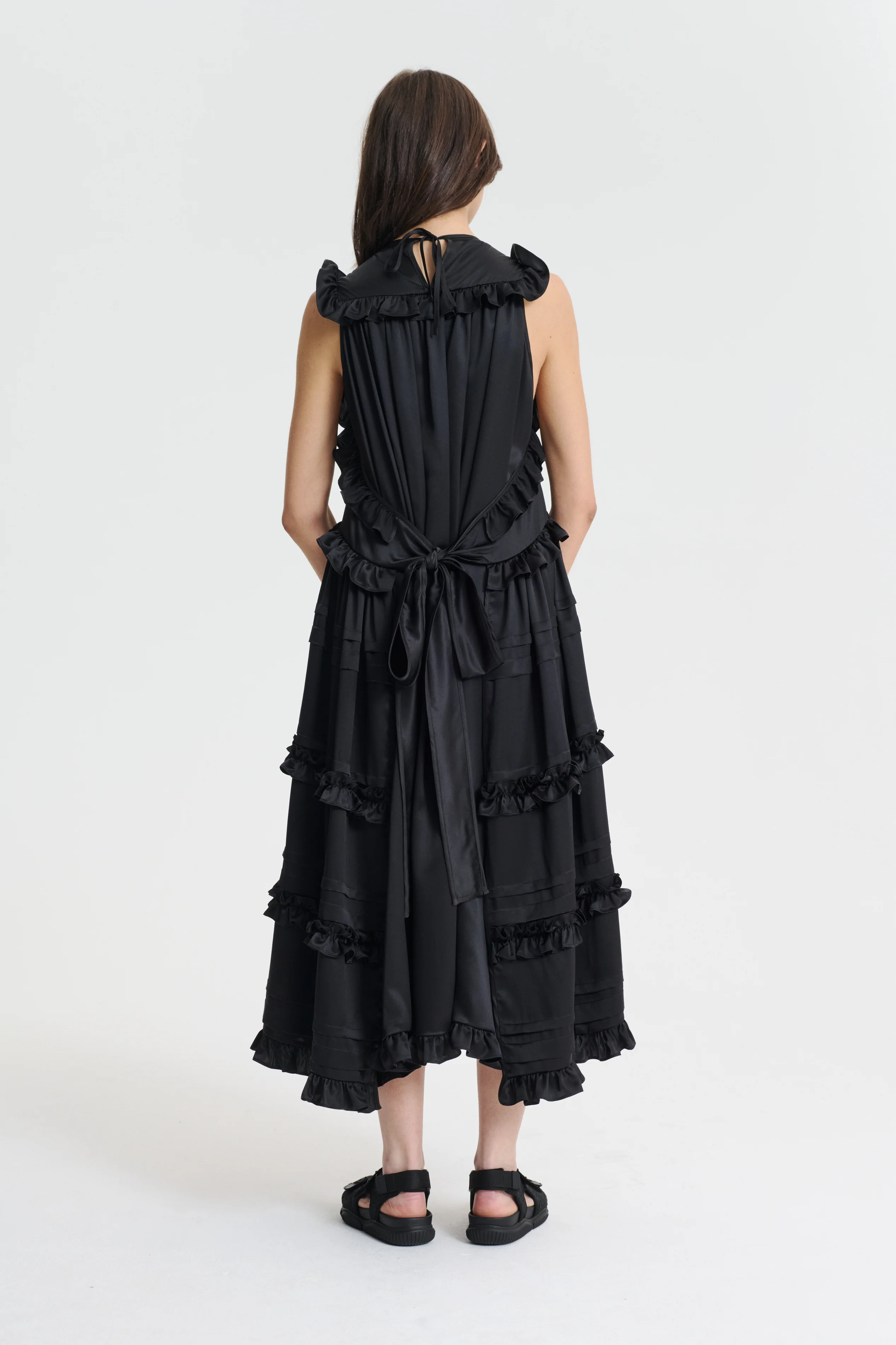 AILEEN | DRESS SILK SATIN BLACK