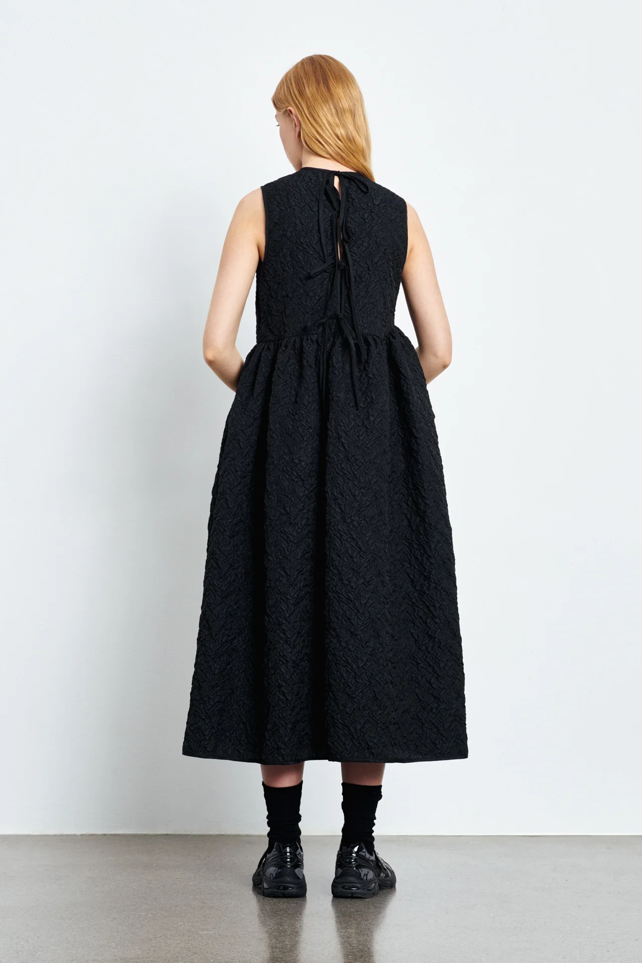 DITTE | DRESS GRAPPOLO MATELASSE? BLACK