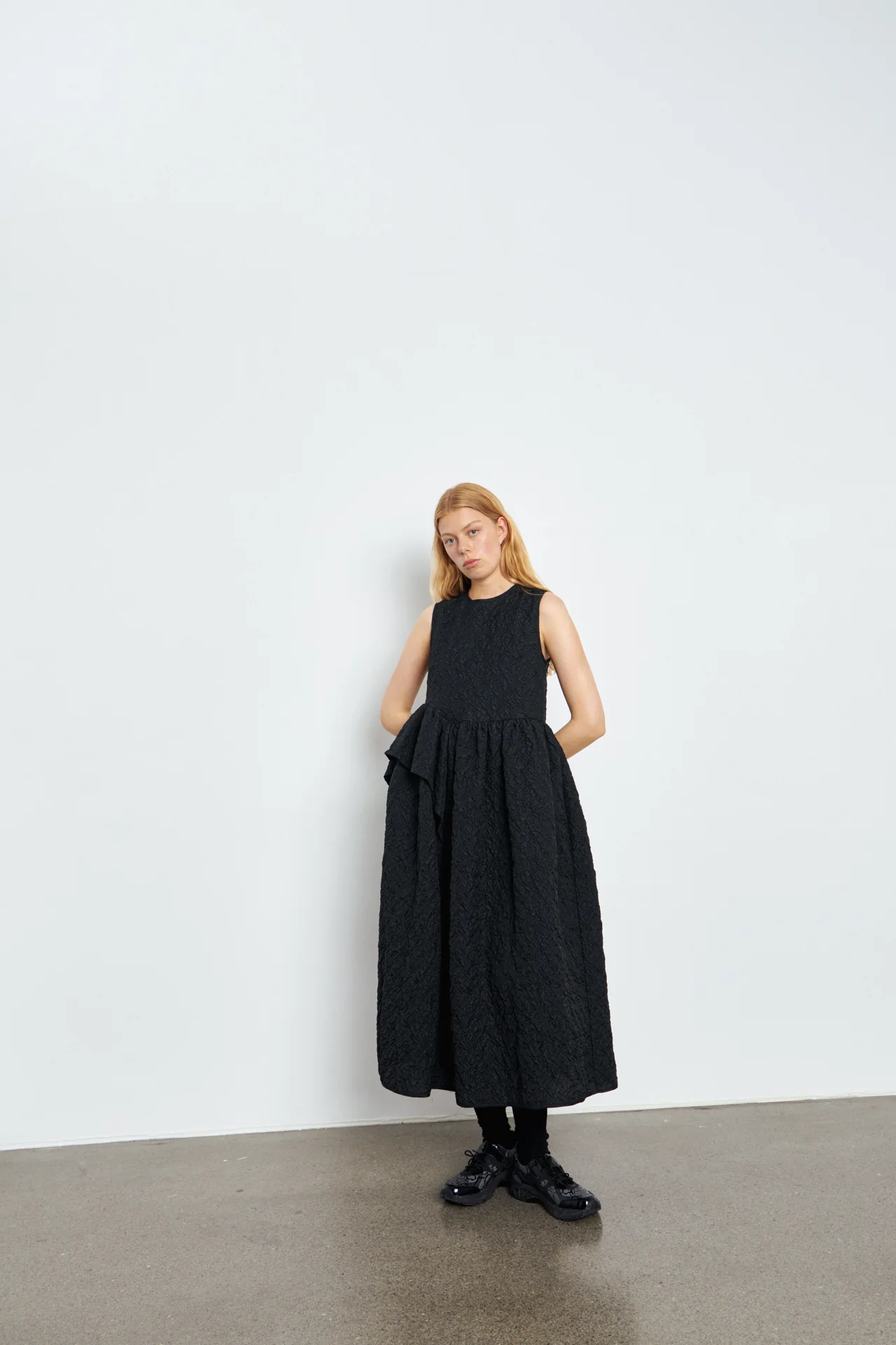 DITTE | DRESS GRAPPOLO MATELASSE? BLACK