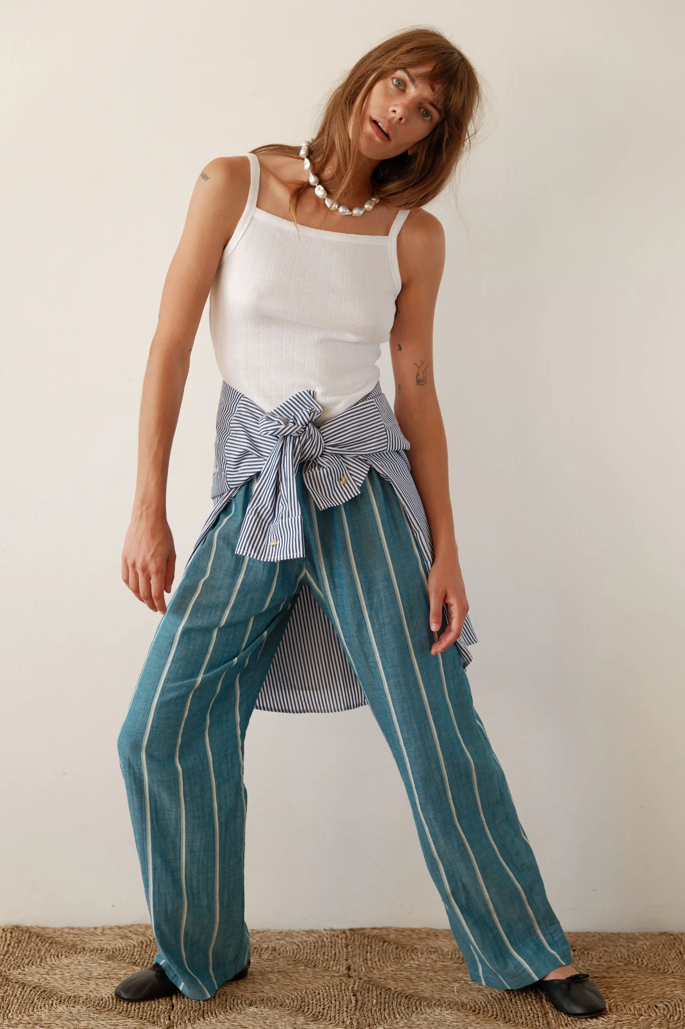 The Stripe Simple Pant