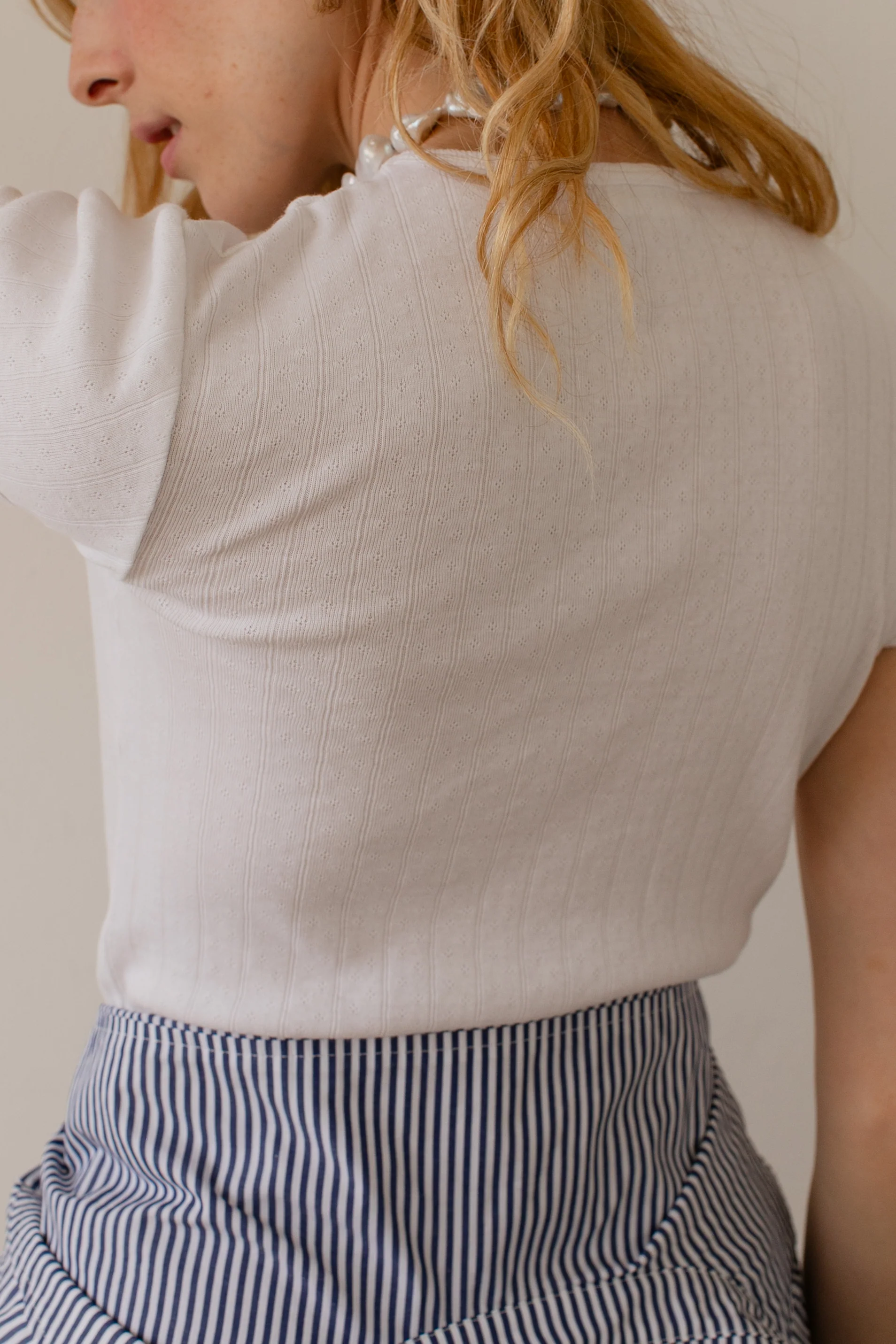 The Pointelle Baby Tee