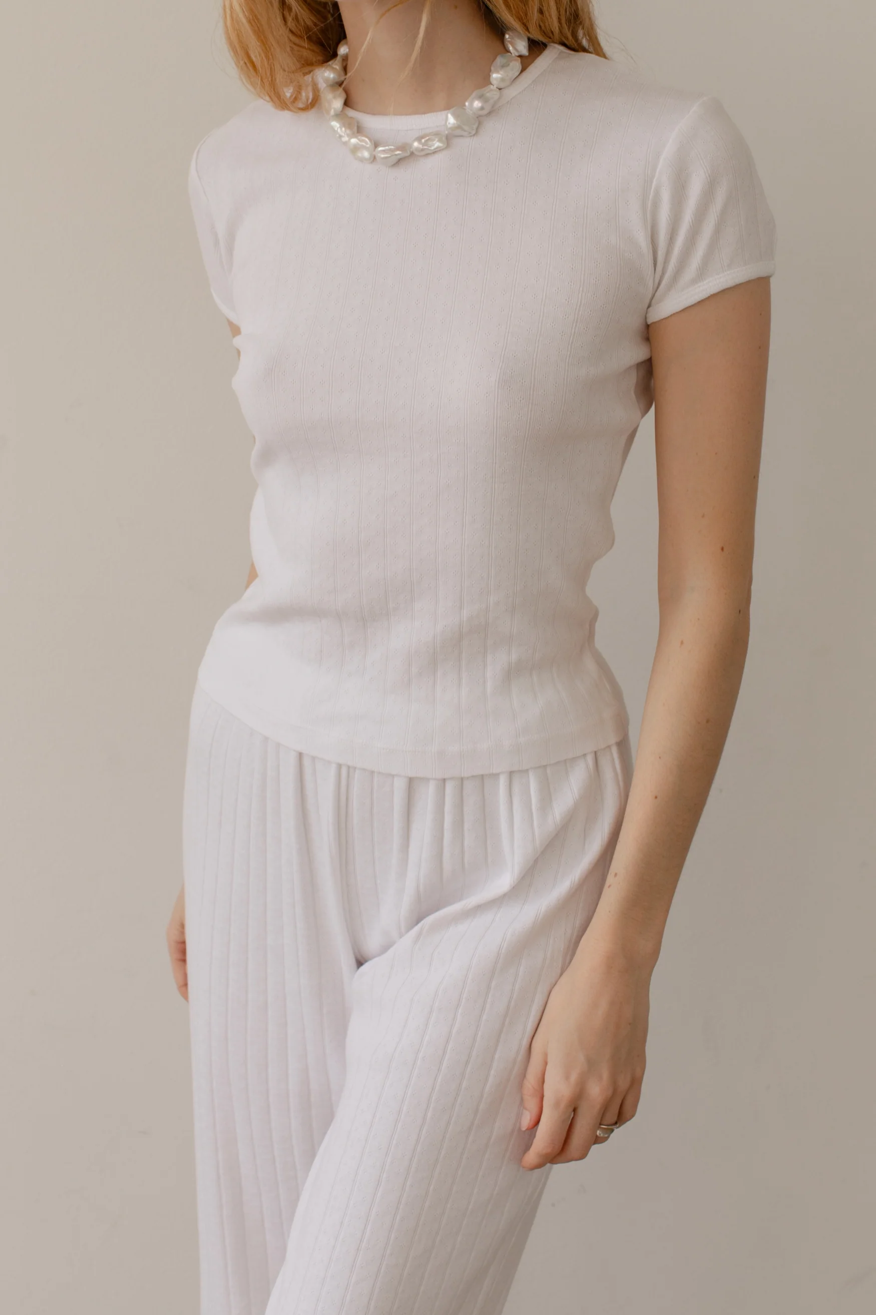 The Pointelle Baby Tee