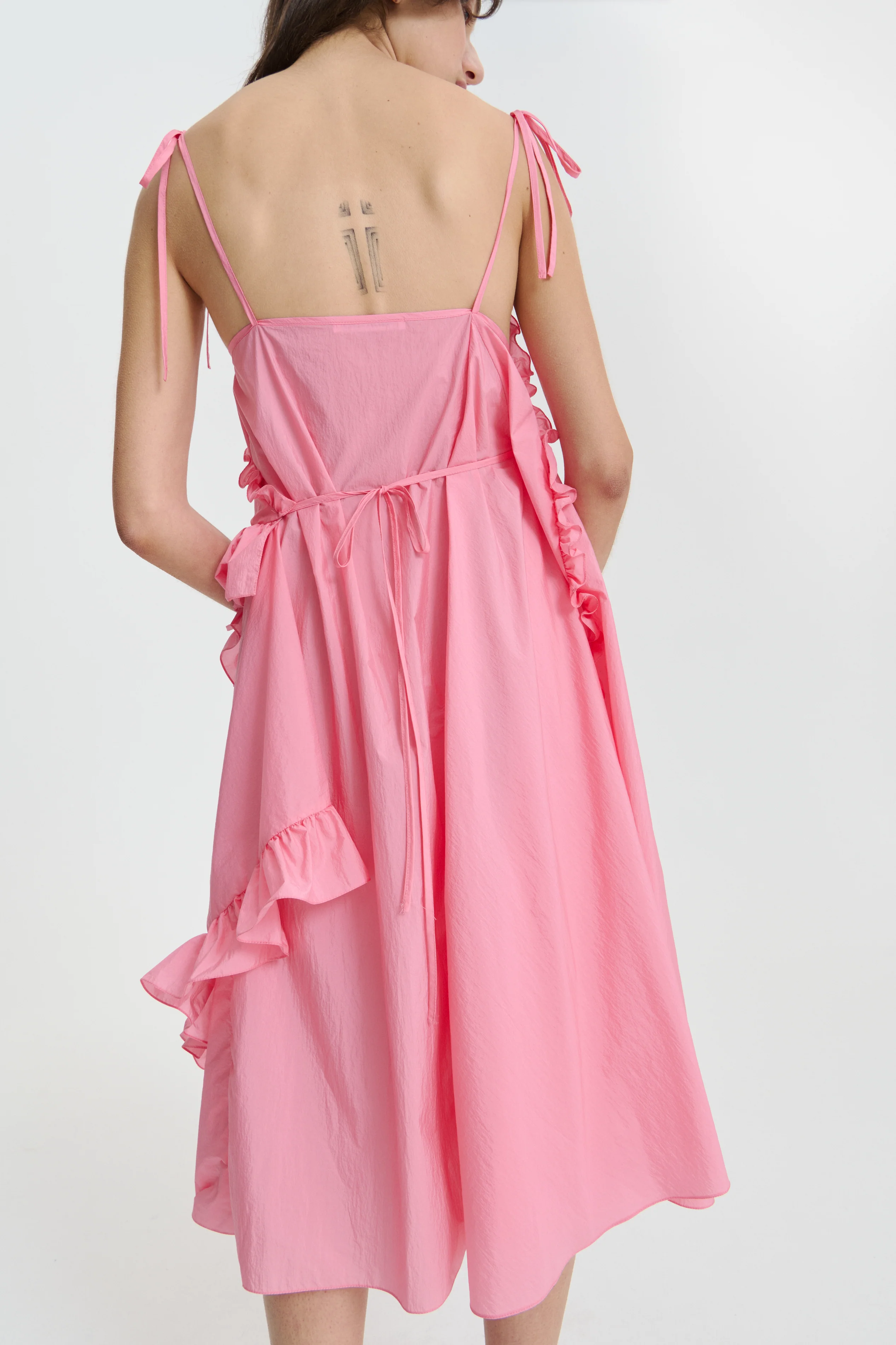 AMILIA | DRESS SHIKI LIGHT TAFFETA SORBET