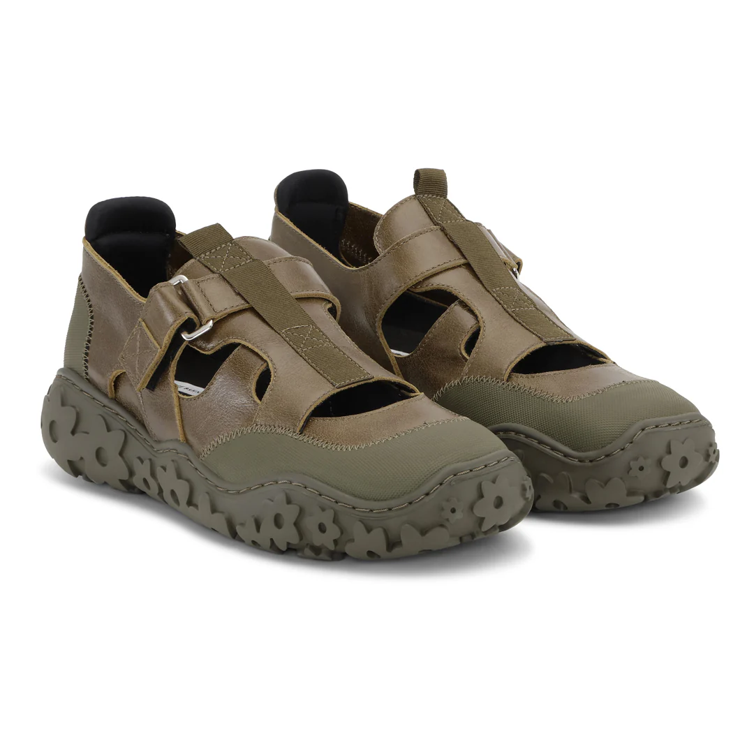 ARIA | SNEAKER TEXTURED LEATHER OLIVE