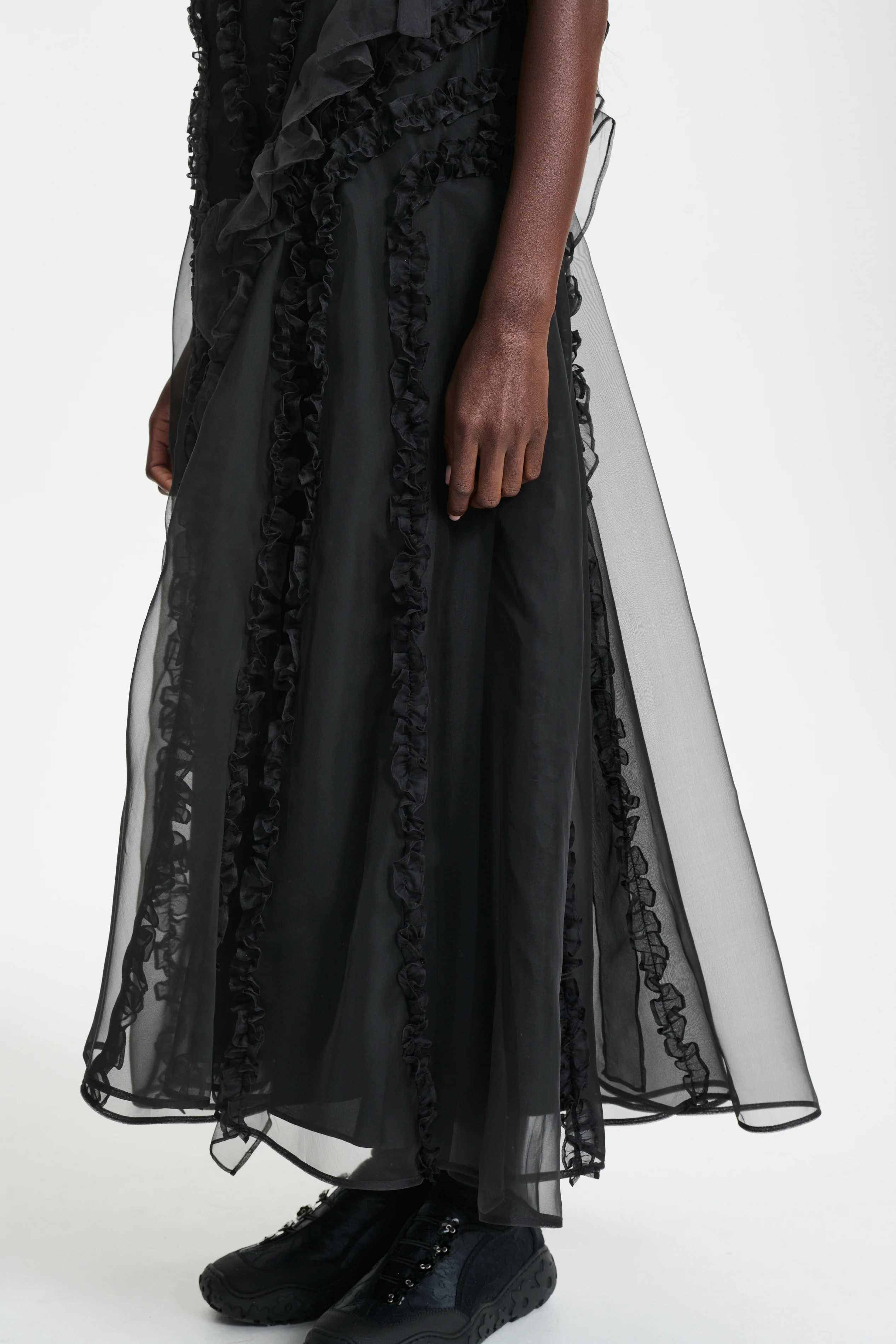 OTIS | DRESS SATIN ORGANZA BLACK