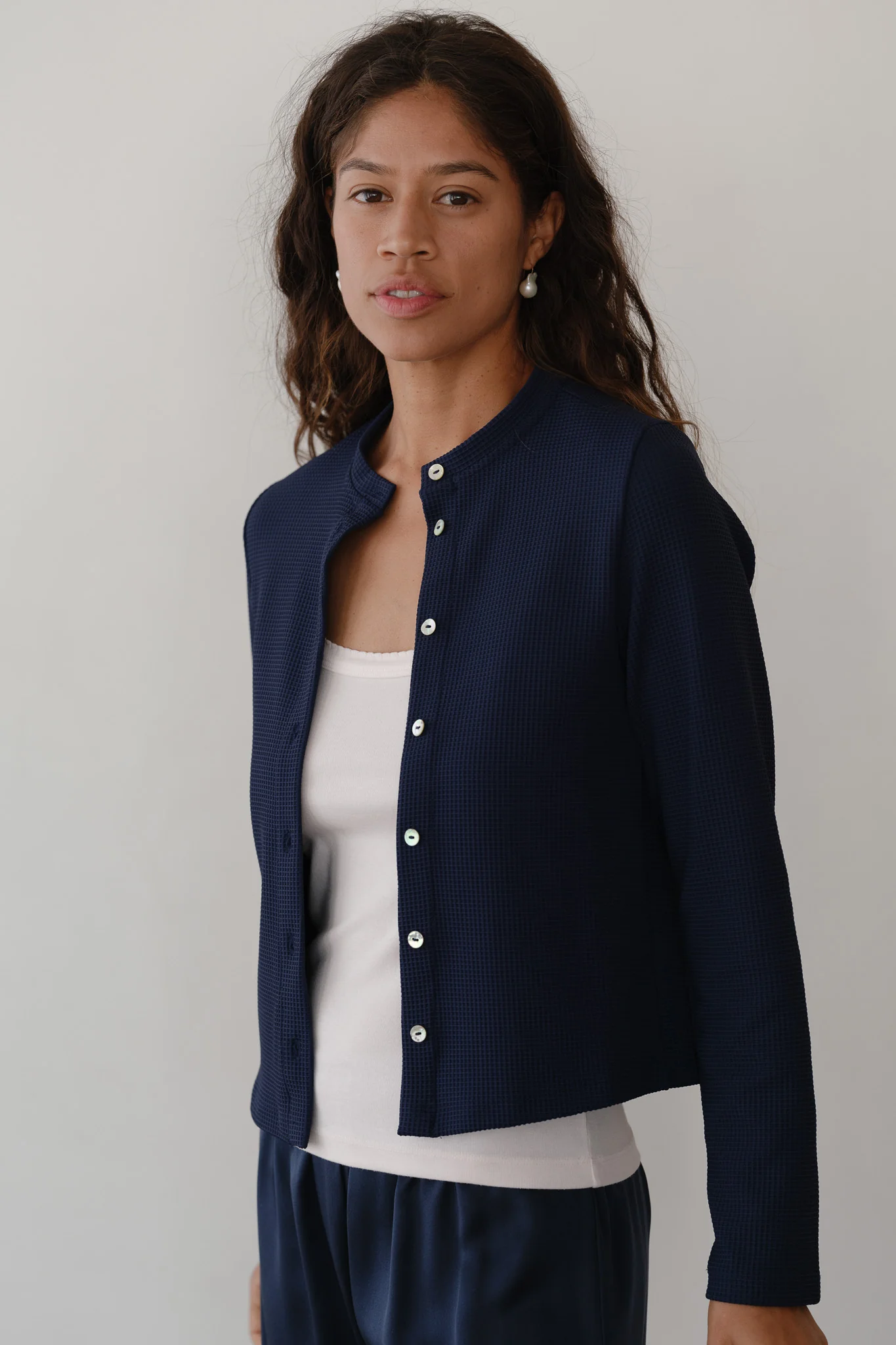 The Box Weave Stretch Cardi