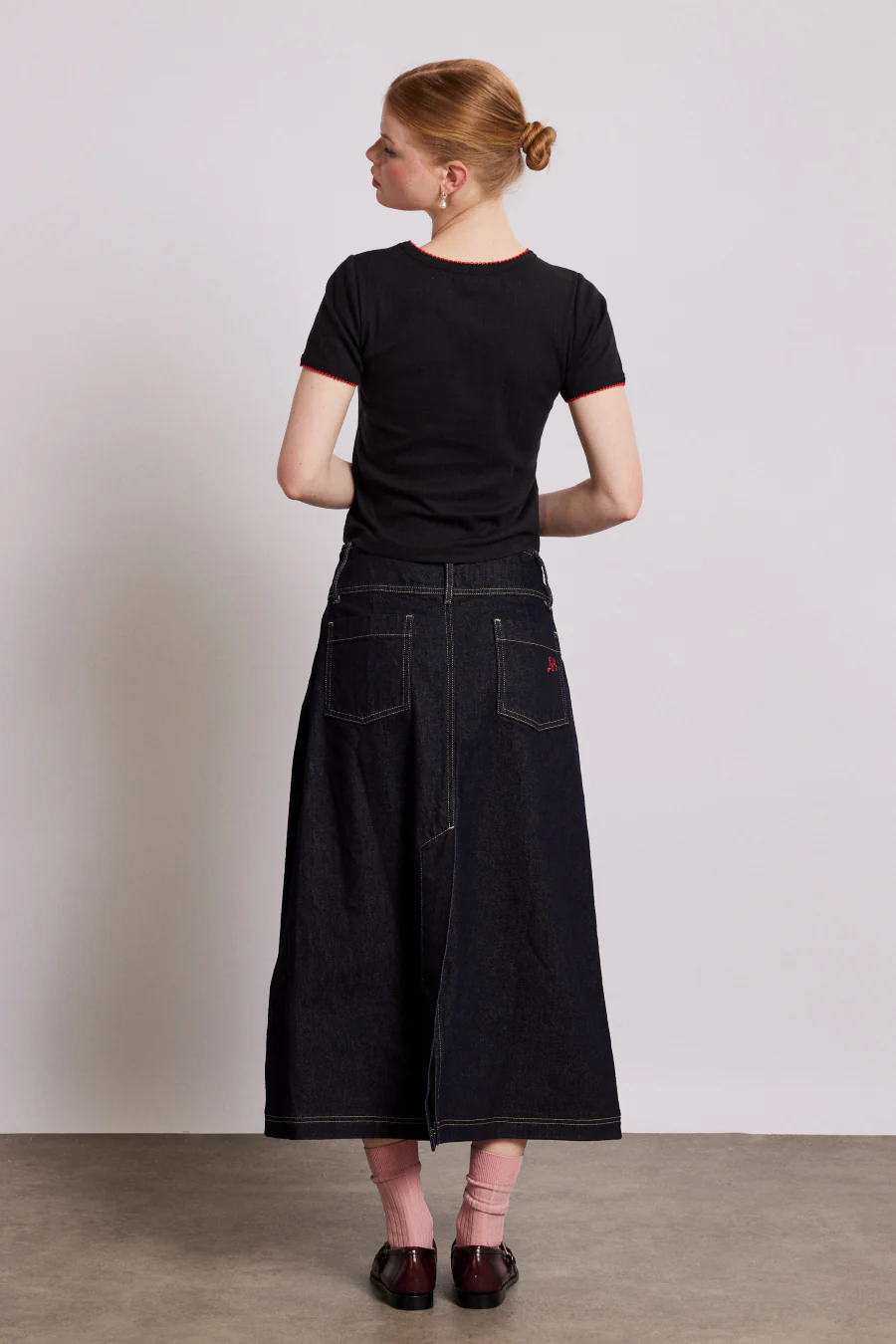raye denim skirt - dark indigo