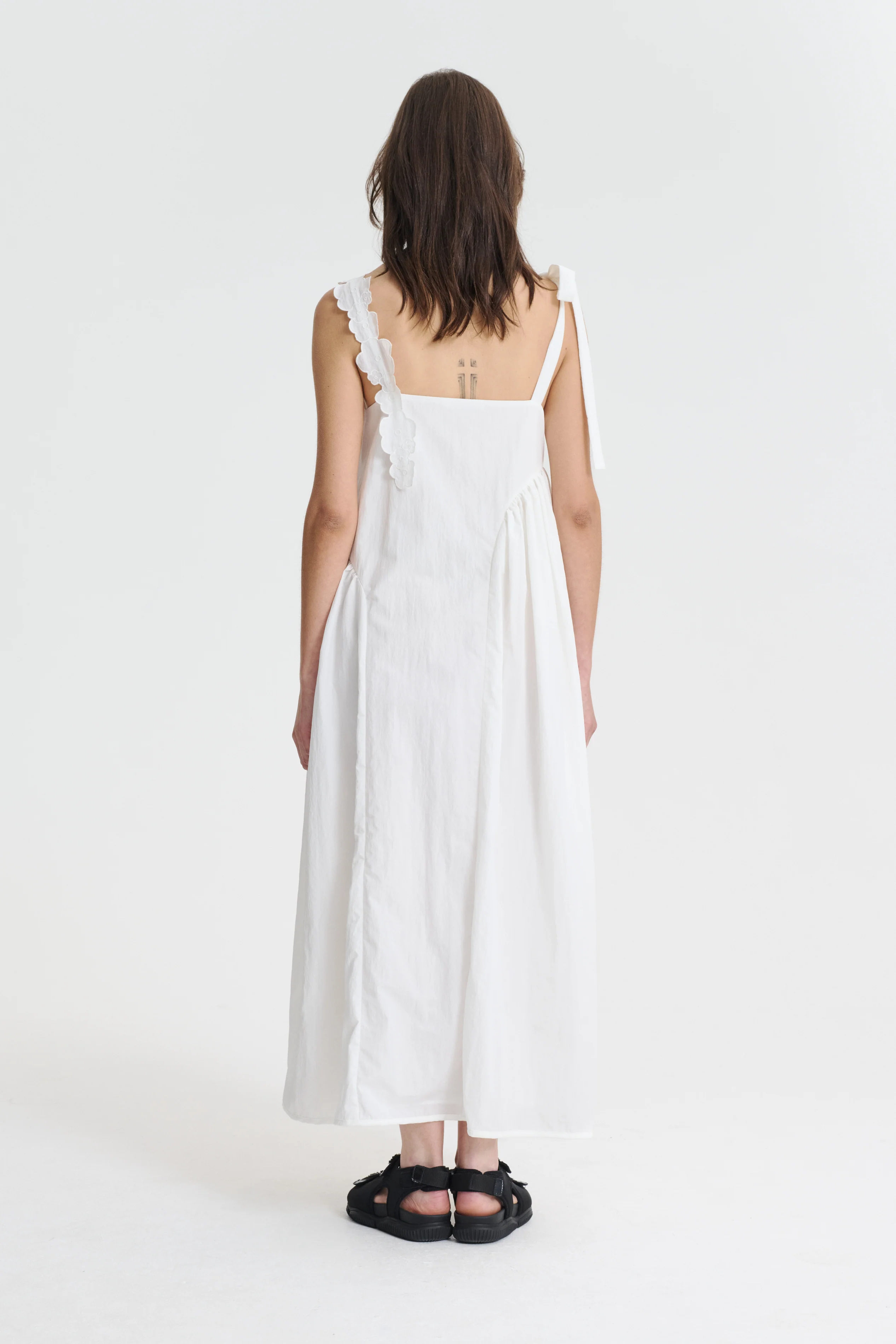OAKLYN | DRESS RECYCLED TAFFETA WHITE