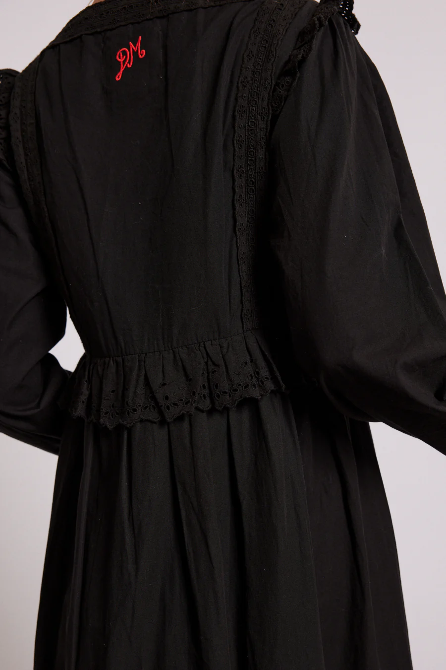 edith midi dress - black